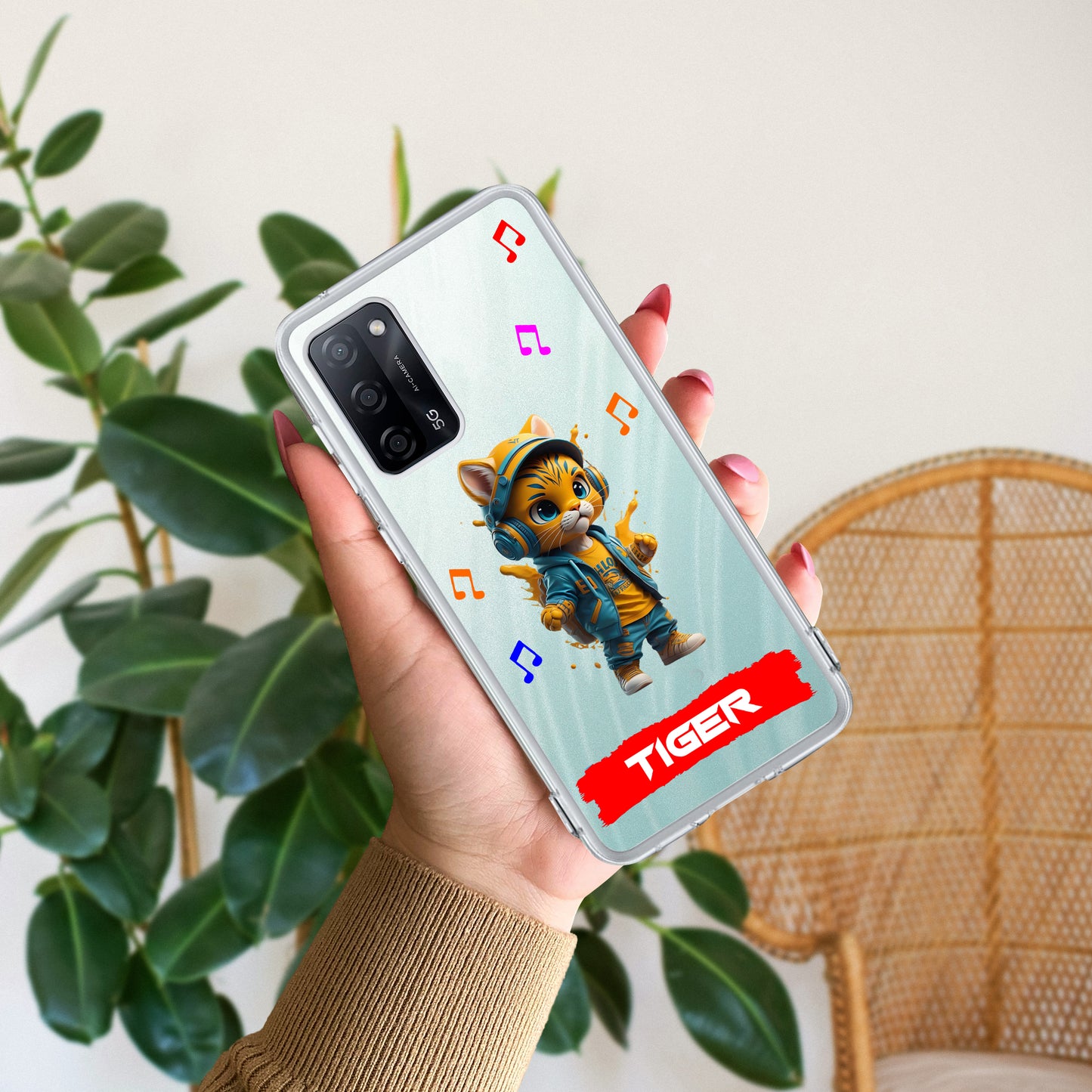 Music Cat Customize Transparent Silicon Case For Oppo ShopOnCliQ