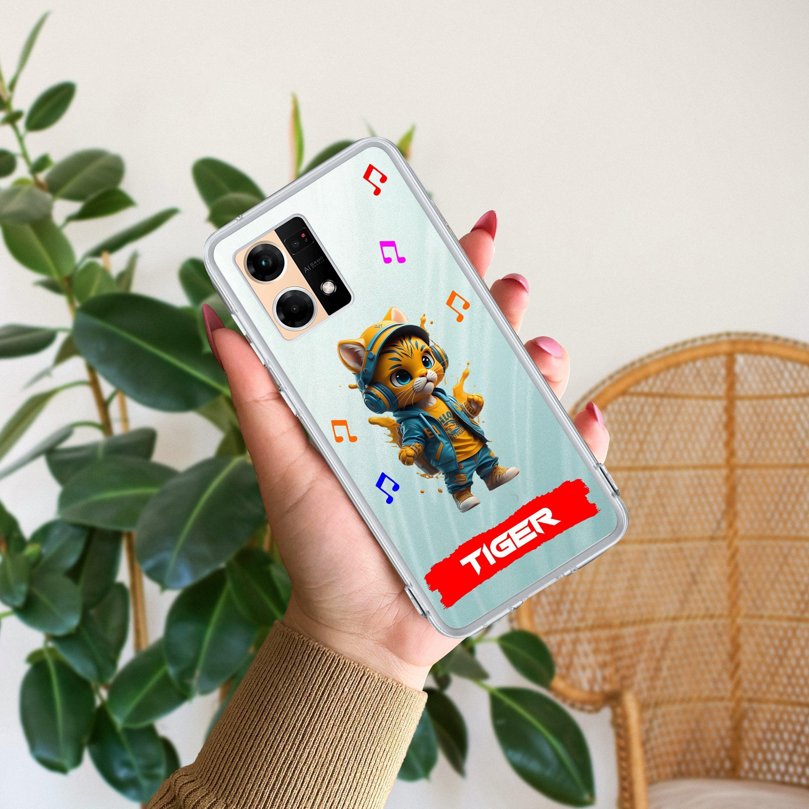 Music Cat Customize Anti Yellow Case For Oppo F21 Pro (4G)