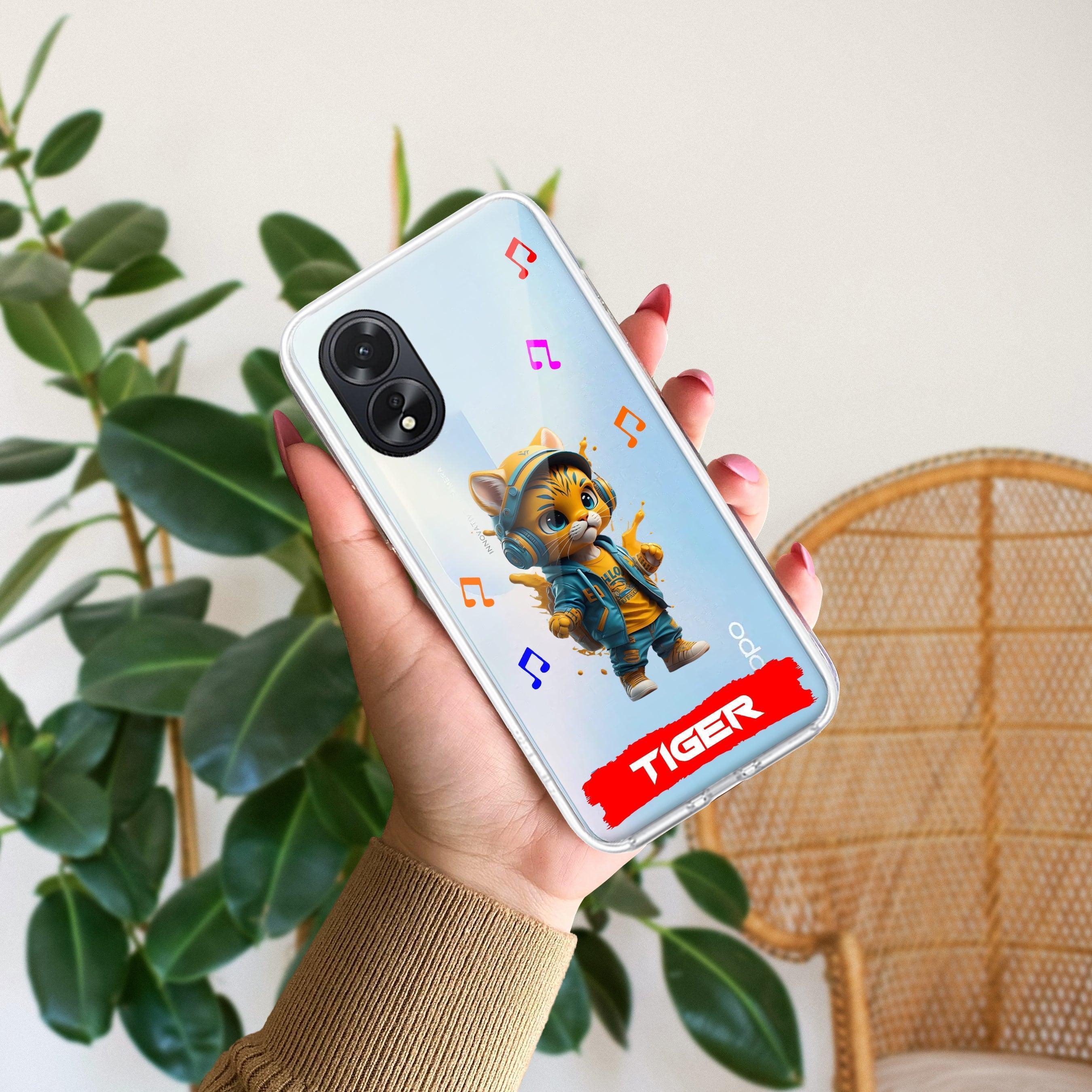 Music Cat Customize Anti Yellow Case For Oppo A38 4G