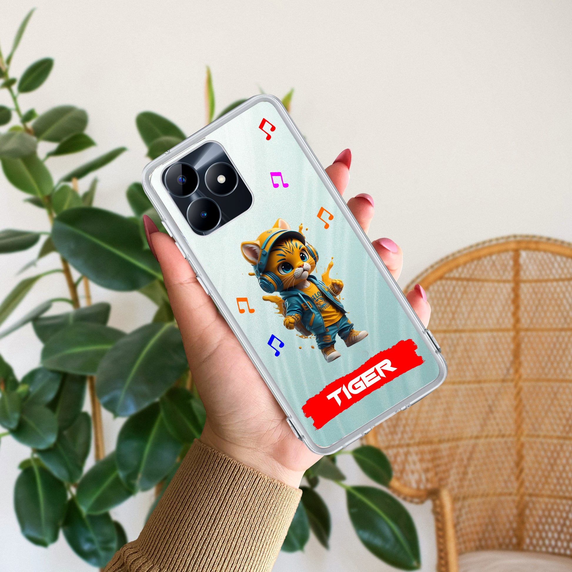 Music Cat Customize Transparent Silicon Case For Realme/Narzo - ShopOnCliQ