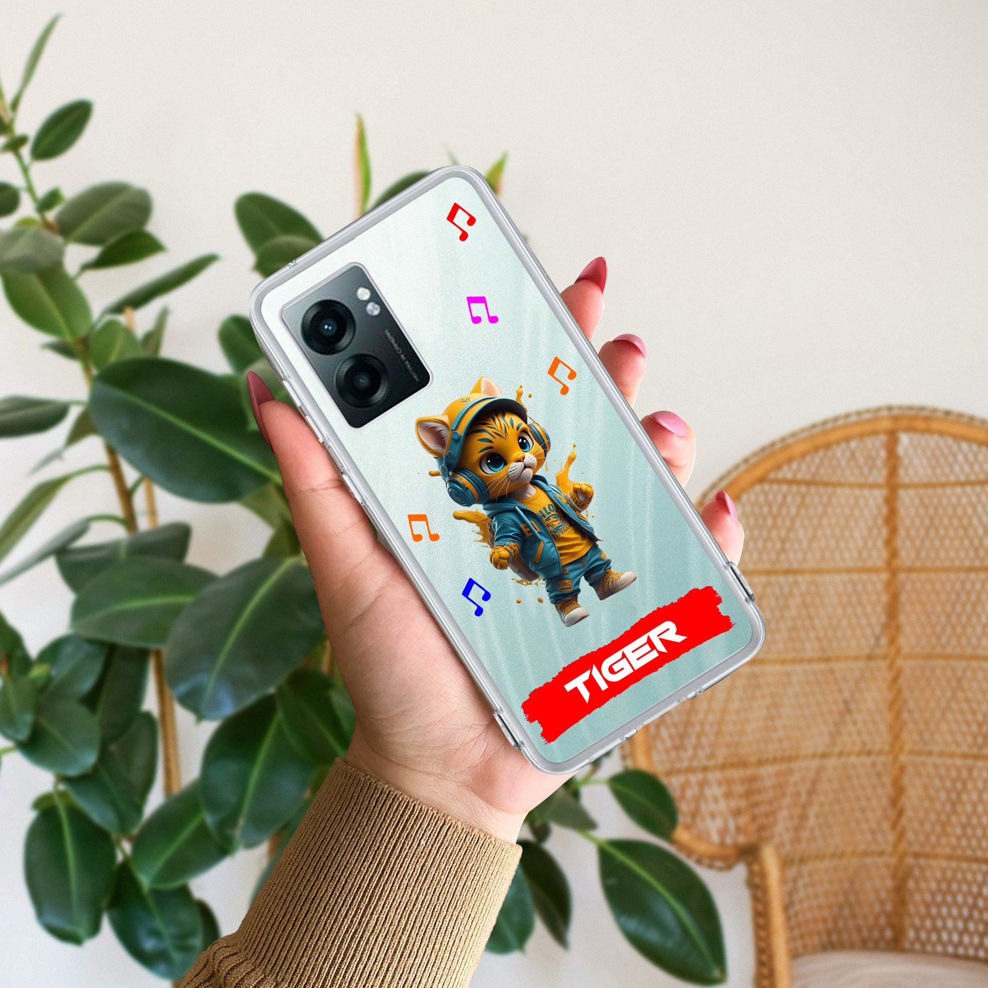 Music Cat Customize Transparent Silicon Case For Realme/Narzo - ShopOnCliQ