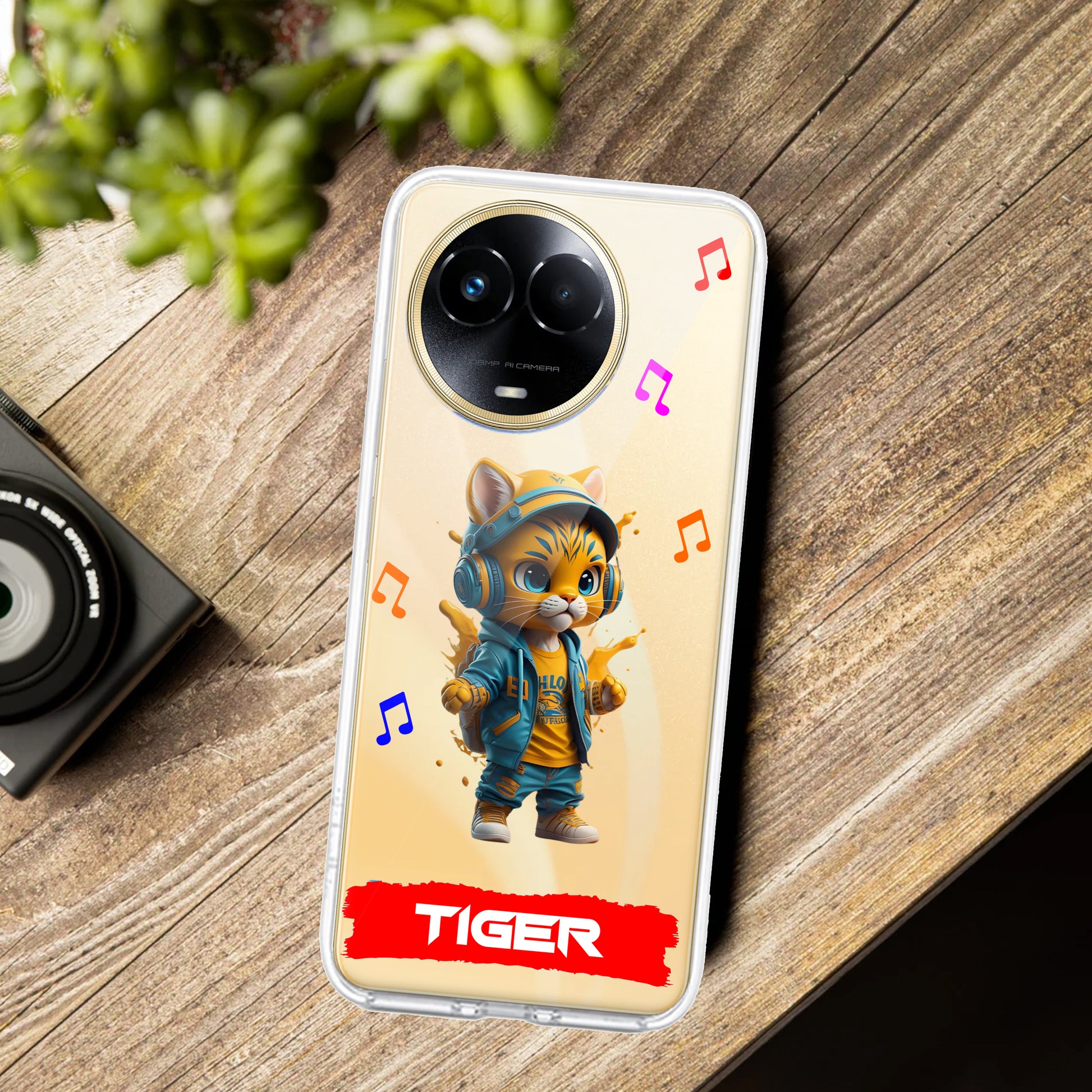 Music Cat Customize Transparent Silicon Case For Realme/Narzo - ShopOnCliQ