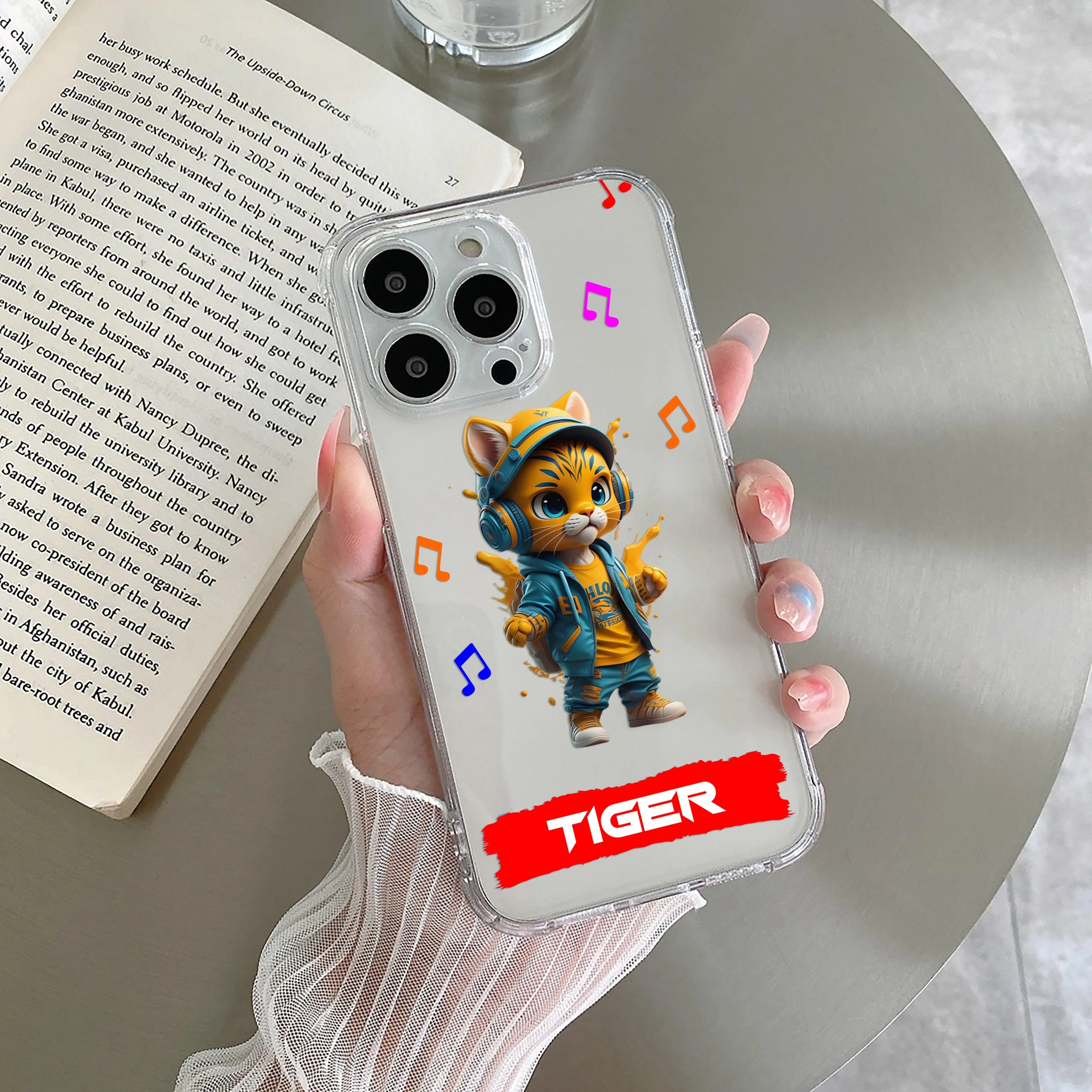 Music Cat Customize Transparent Silicon Case For Realme GT 6T 5G