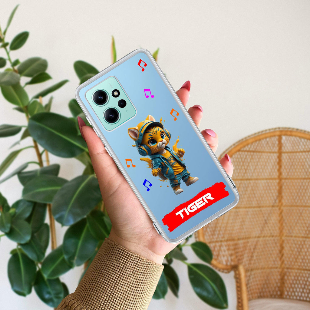 Music Cat Customize Transparent Silicon Case For Xiaomi 12 Pro 5G