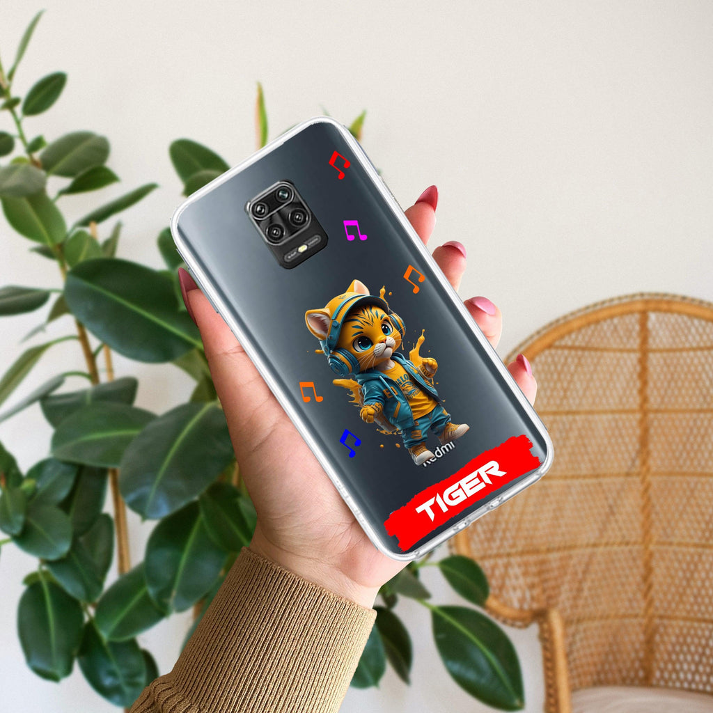 Music Cat Customize Transparent Silicon Case For Redmi 14C 5G
