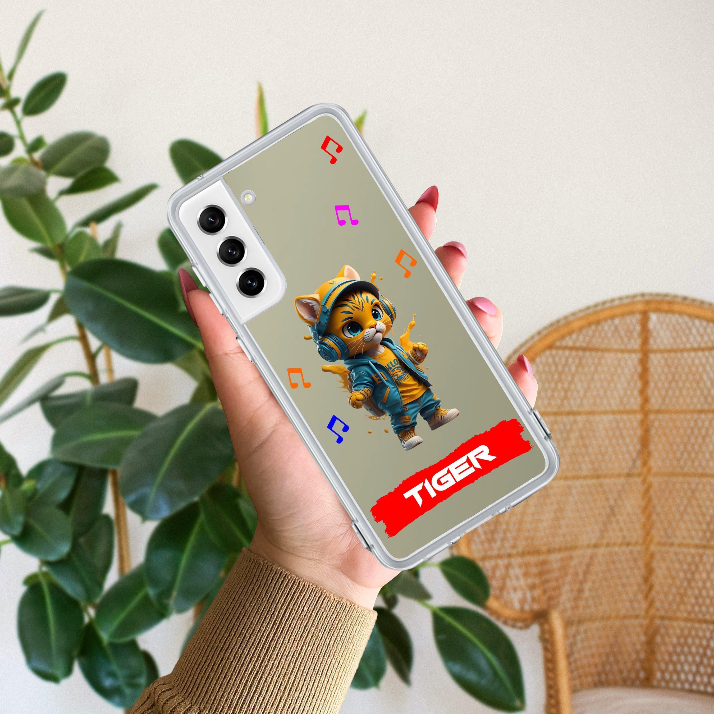 Music Cat Customize Transparent Silicon Case For Samsung
