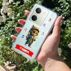 Music Cat Customize Transparent Silicon Case For Vivo V30 5G