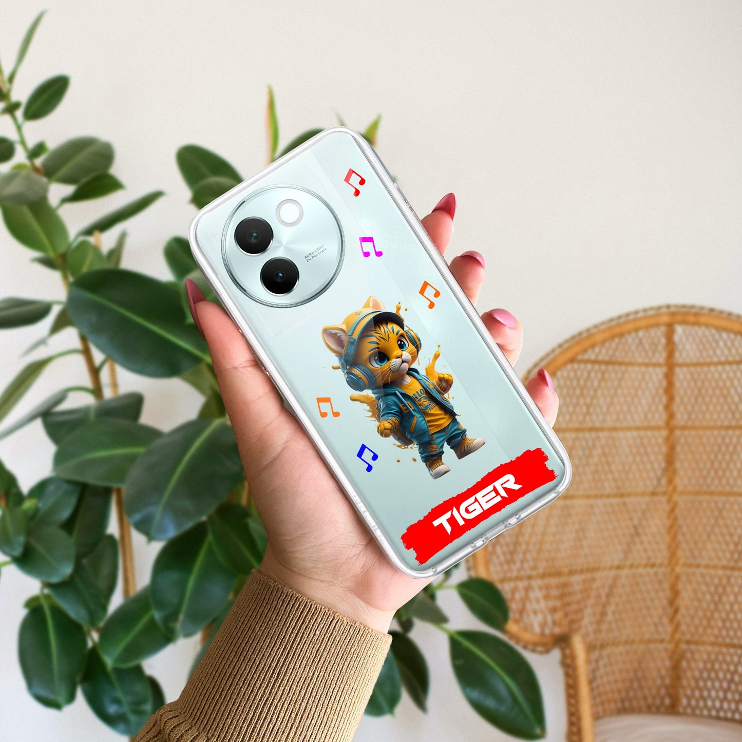 Music Cat Customize Transparent Silicon Case For Vivo ShopOnCliQ