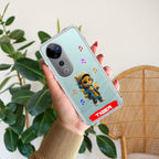 Music Cat Customize Transparent Silicon Case For Vivo T1 5G