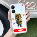Music Cat Customize Transparent Silicon Case For Vivo Y28 5G