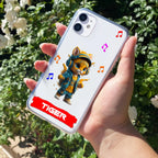 Music Cat Customize Anti Yellow Clear Case For iPhone 12 Mini