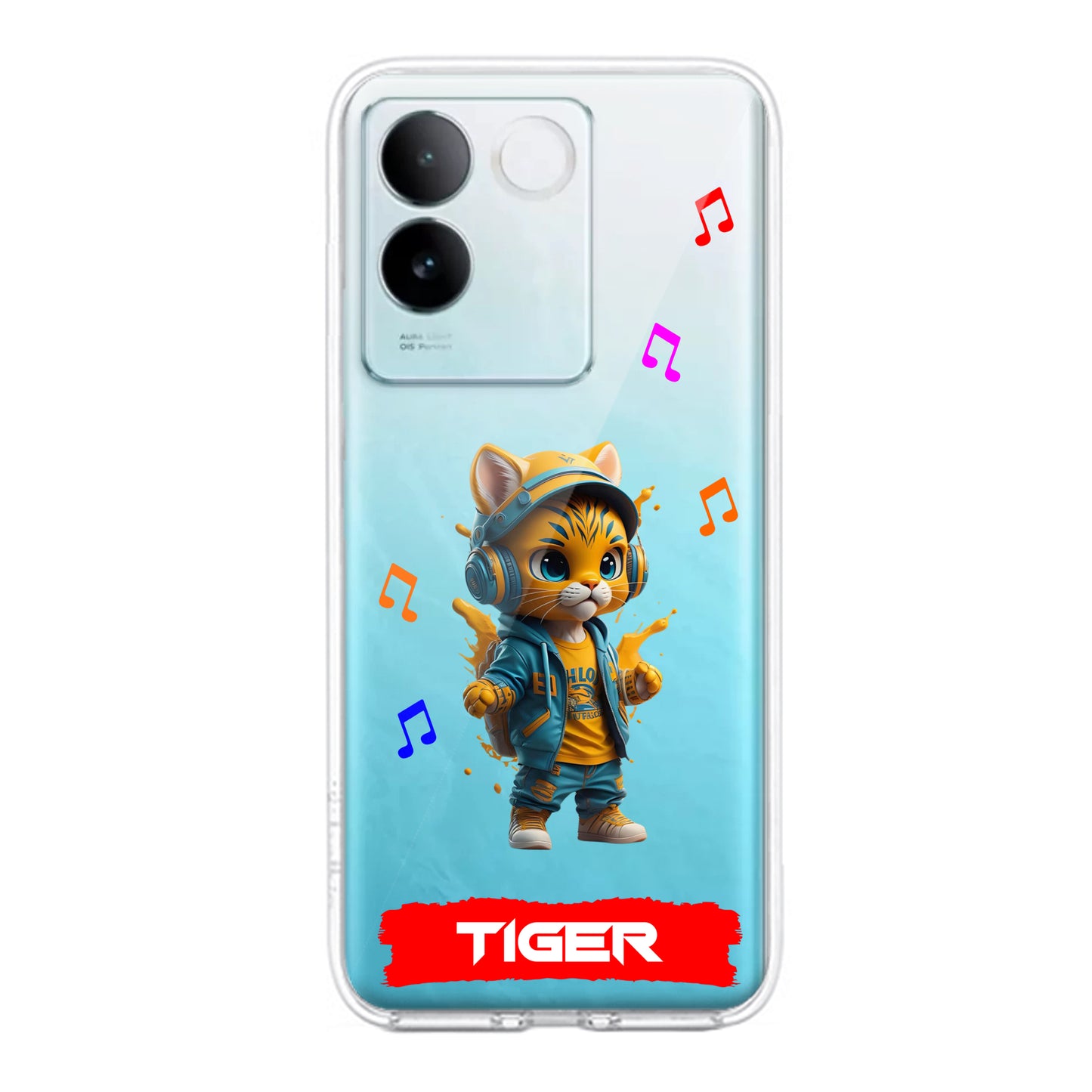 Music Cat Customize Transparent Silicon Case For iQOO ShopOnCliQ