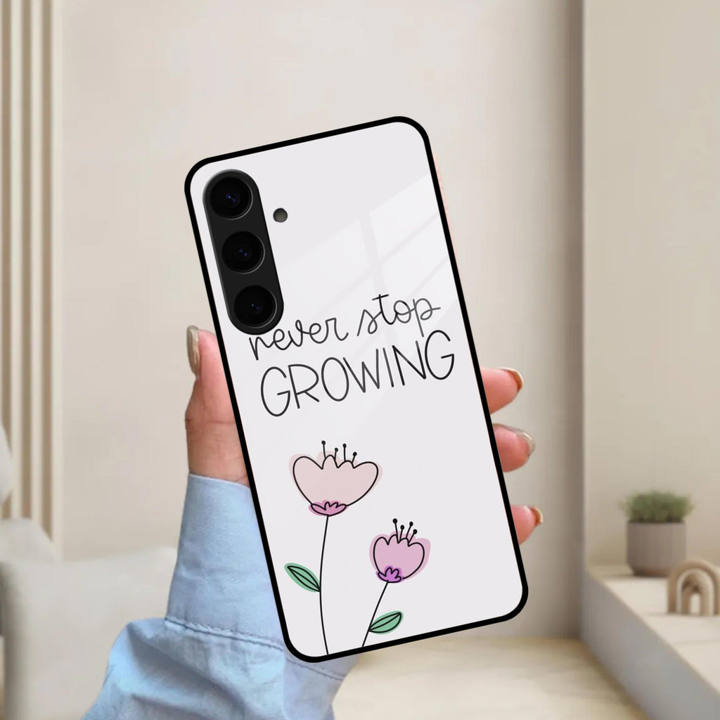 Never Stop Growing Glossy Metal Case Cover For Samsung - ShopOnCliQ