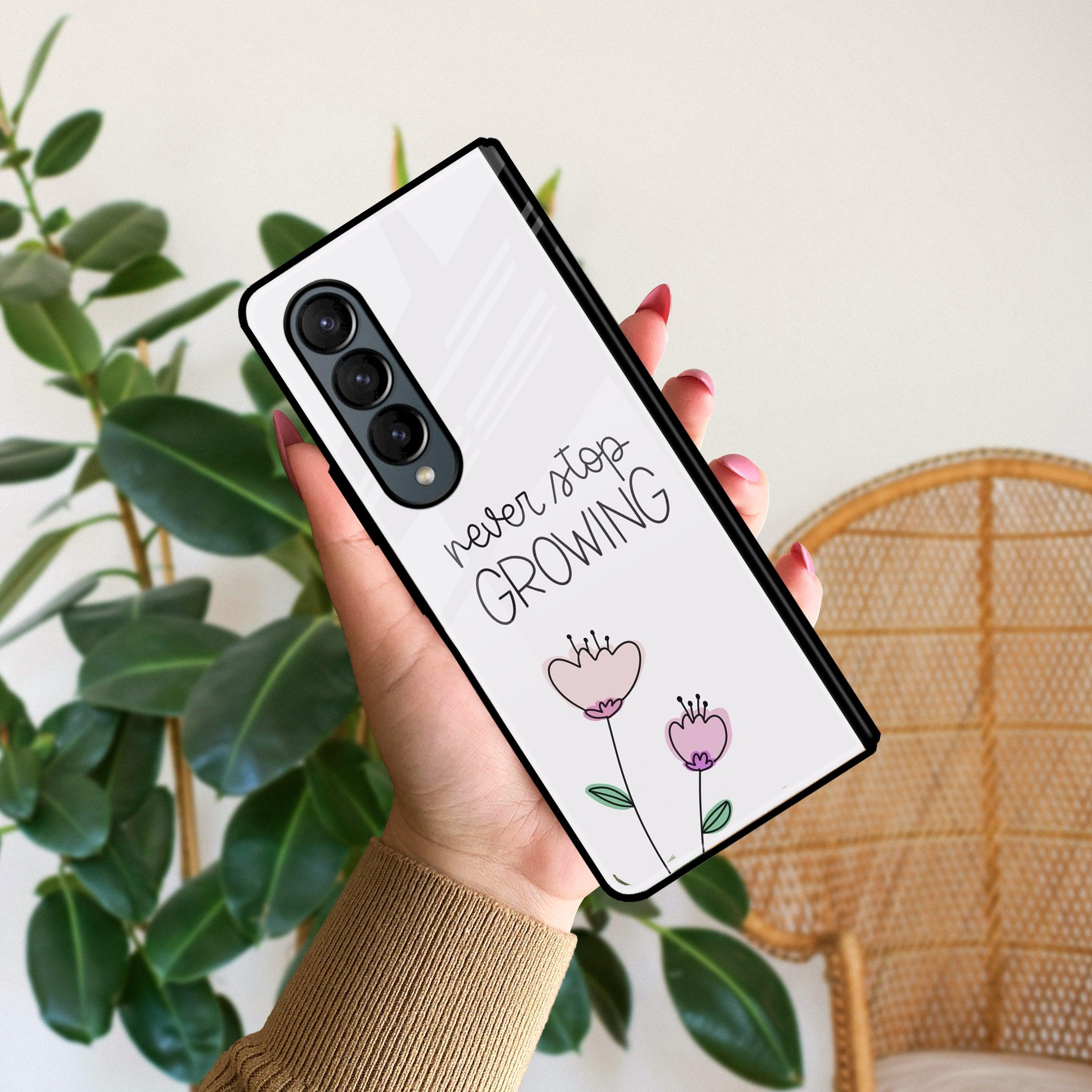 Never Stop Growing Glossy Metal Case Cover For Samsung - ShopOnCliQ