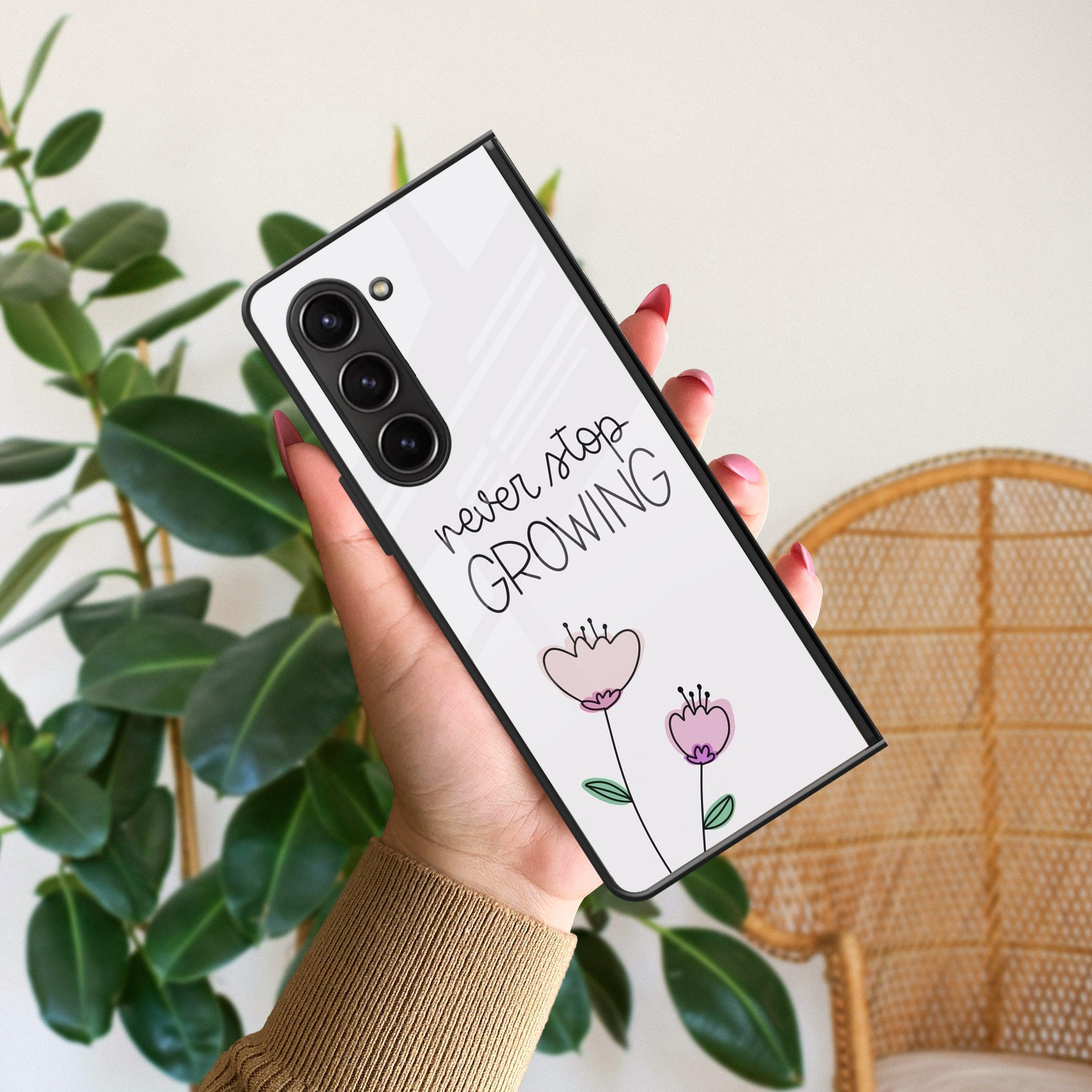 Never Stop Growing Glossy Metal Case Cover For Samsung - ShopOnCliQ