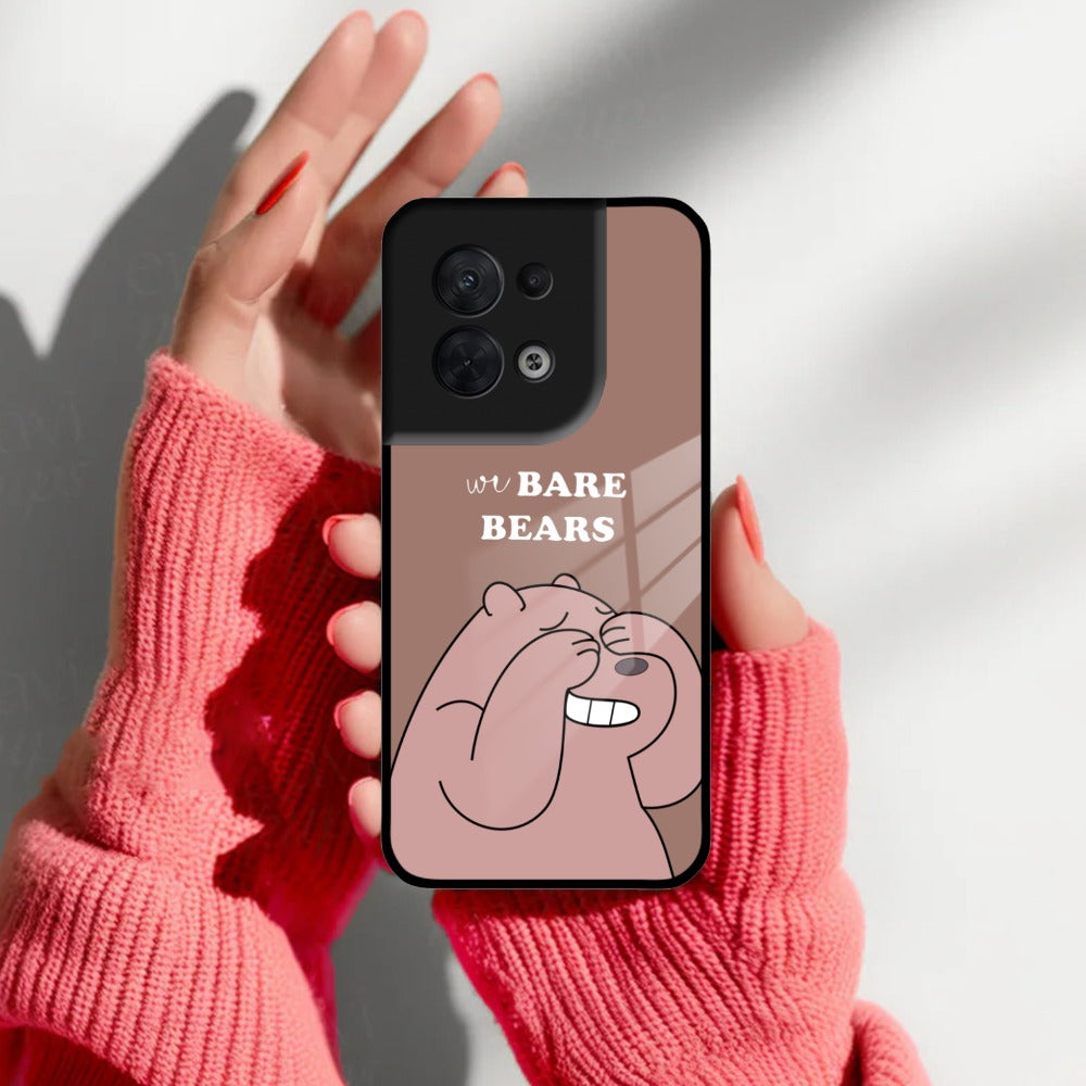 We Bare Bears Brown Glossy Metal Case Cover For Oppo