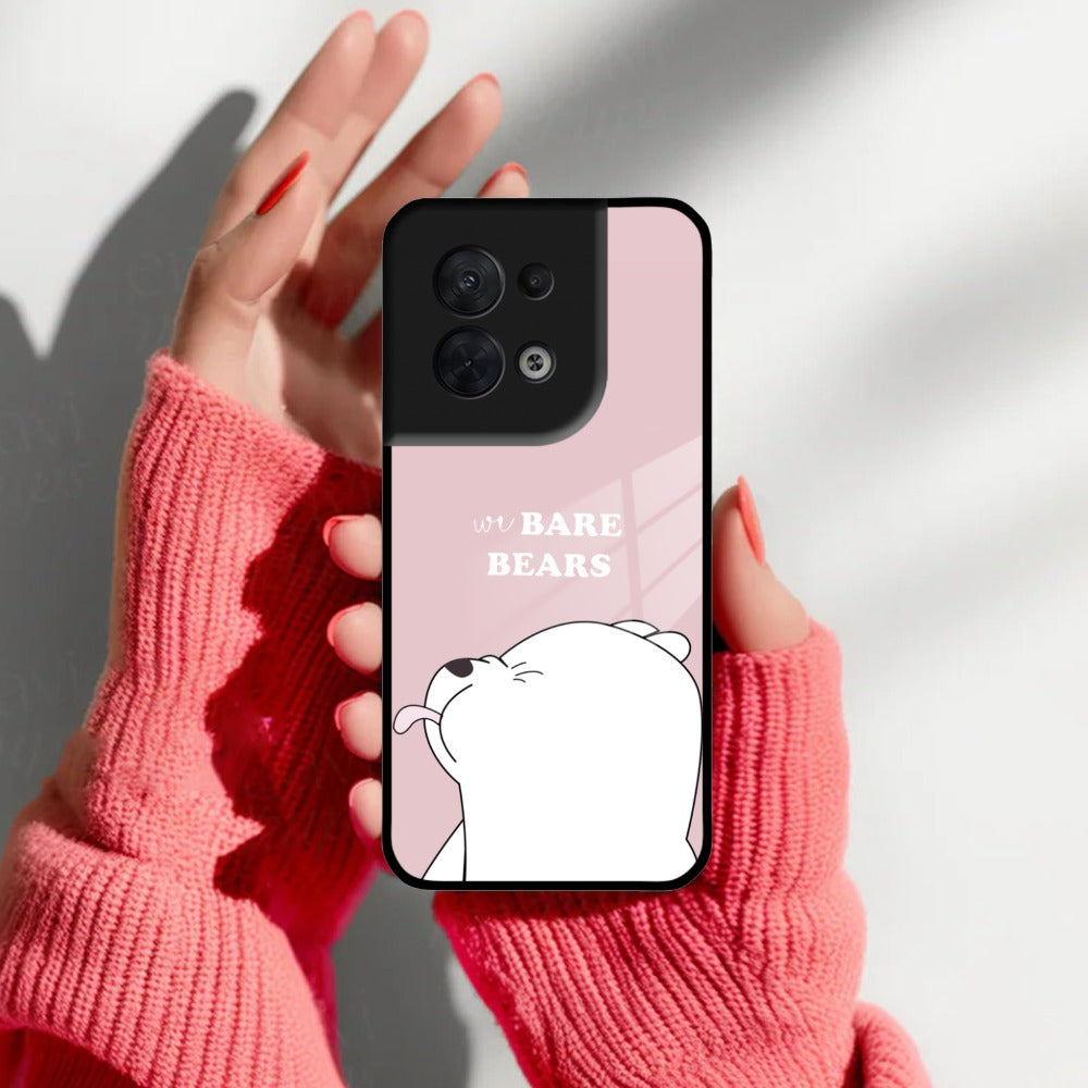 We Bare Bears Pink Glossy Metal Case Cover For Oppo - ShopOnCliQ