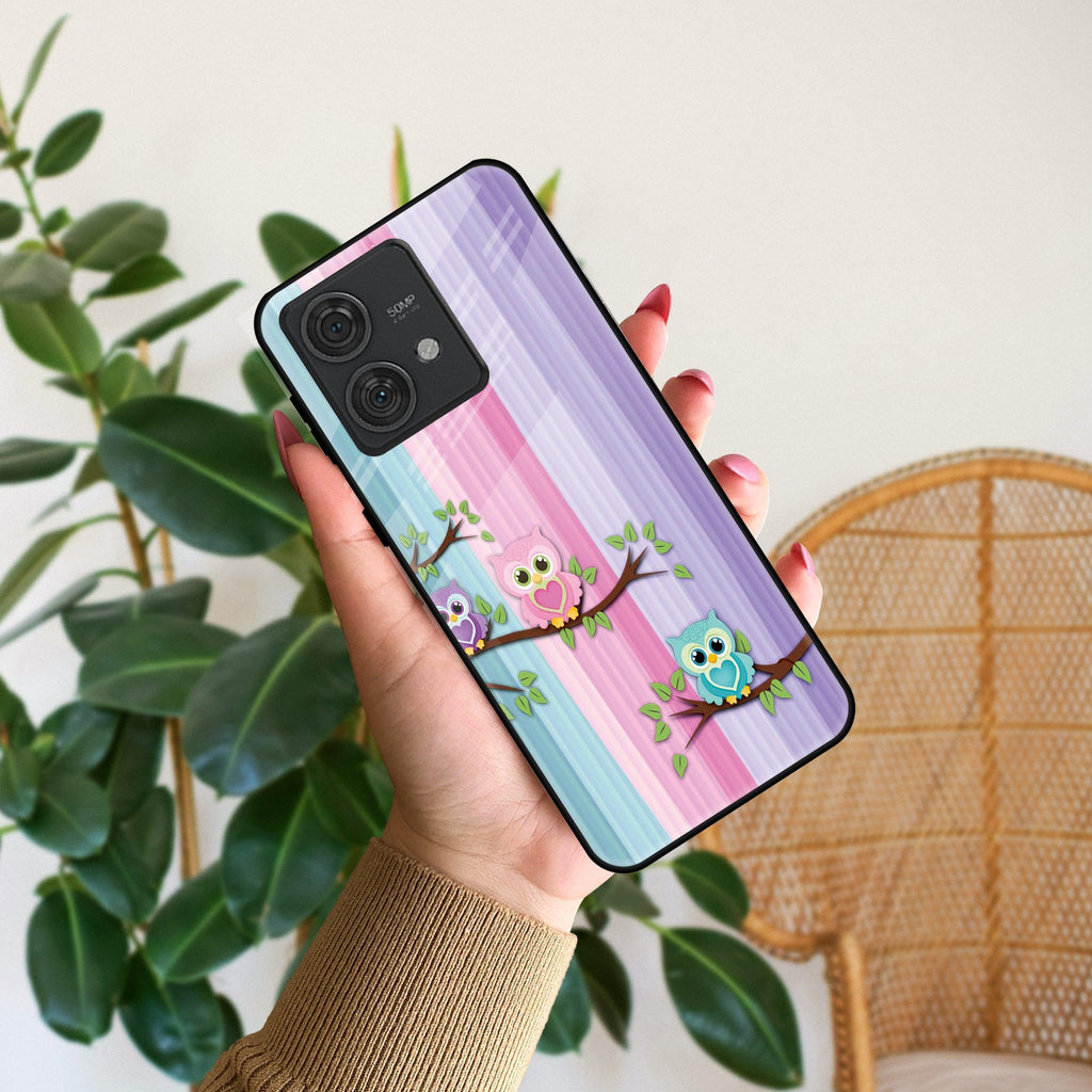 Owl Glossy Metal Case Cover For Motorola - ShopOnCliQ