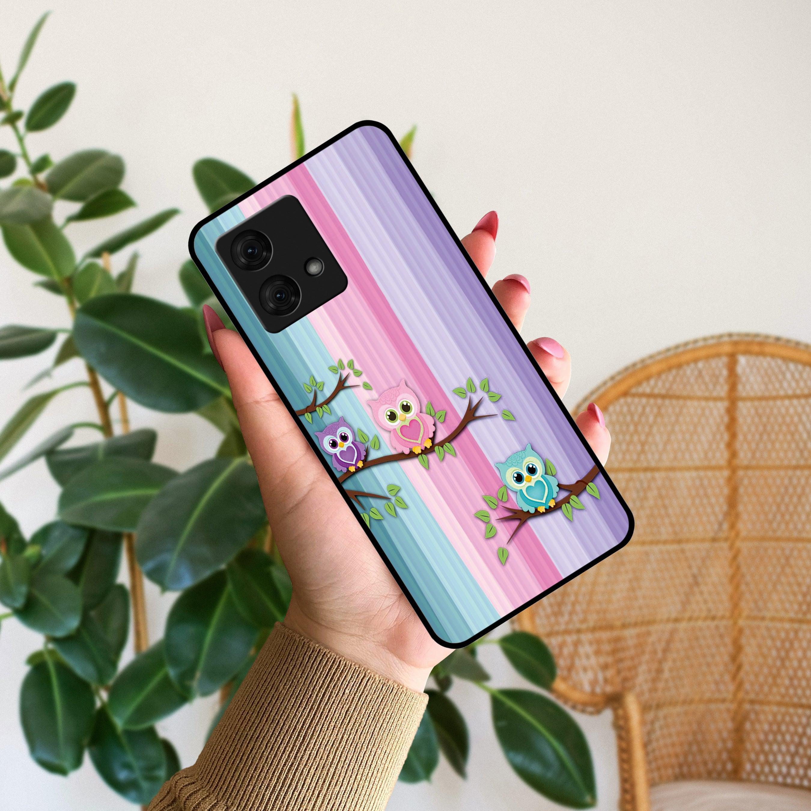 Owl Glossy Metal Case Cover For Motorola - ShopOnCliQ