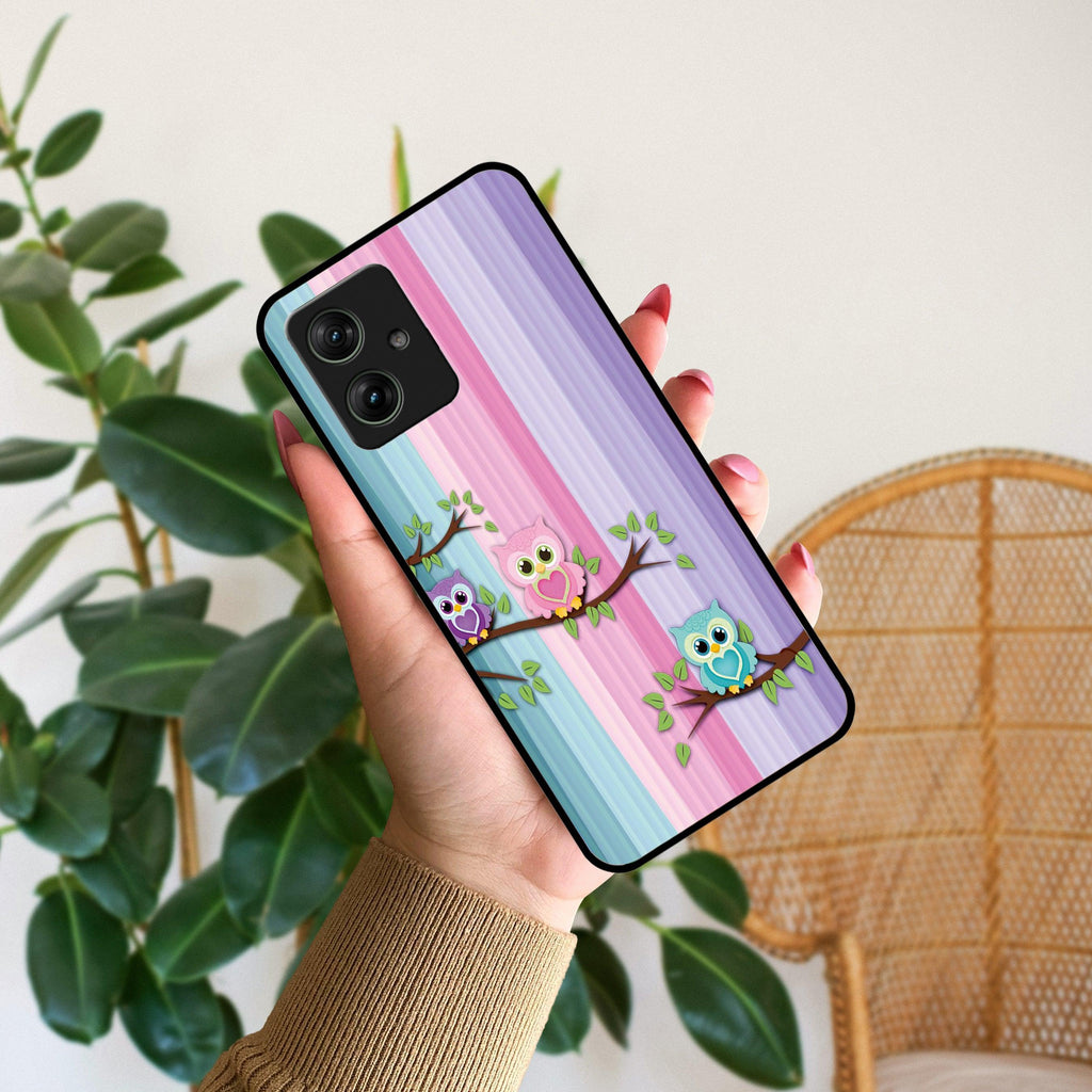 Owl Glossy Metal Case Cover For Motorola - ShopOnCliQ