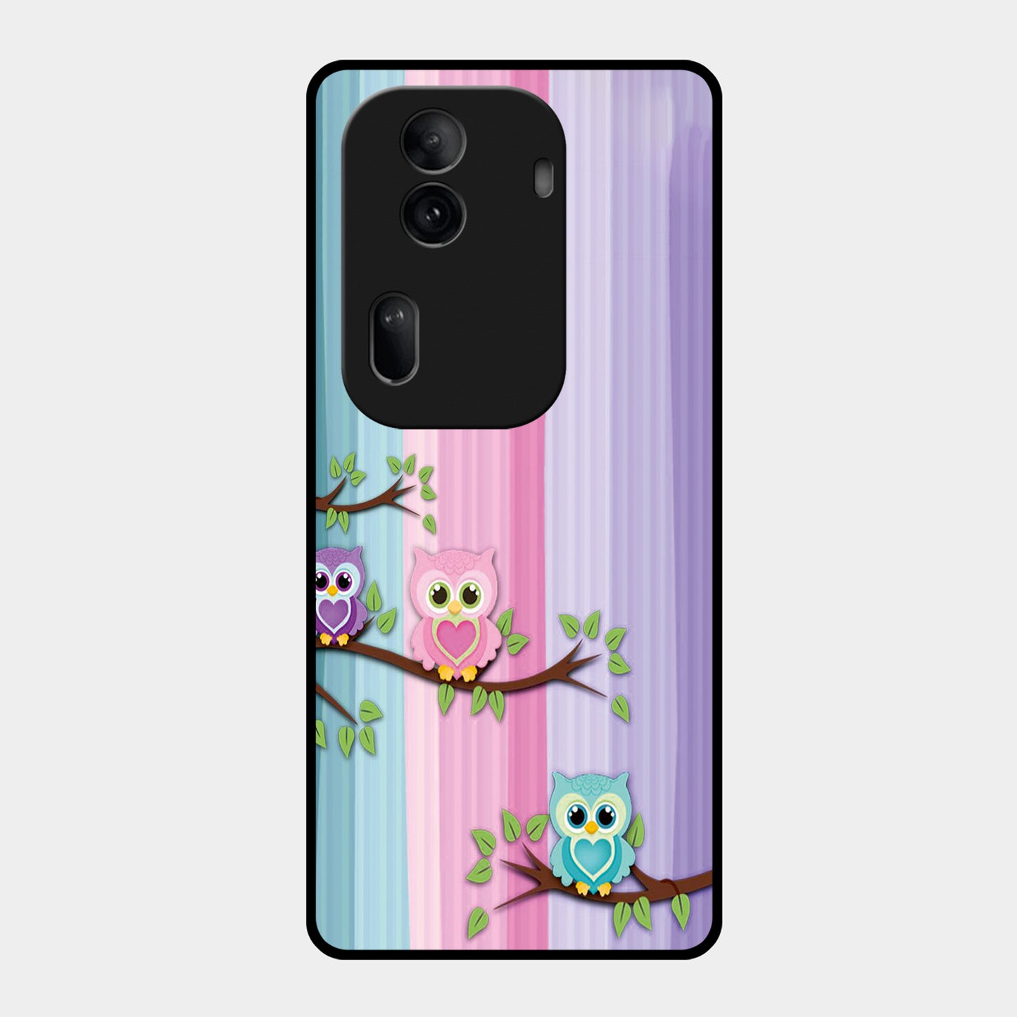 Owl Glossy Metal Case Cover For Oppo - ShopOnCliQ