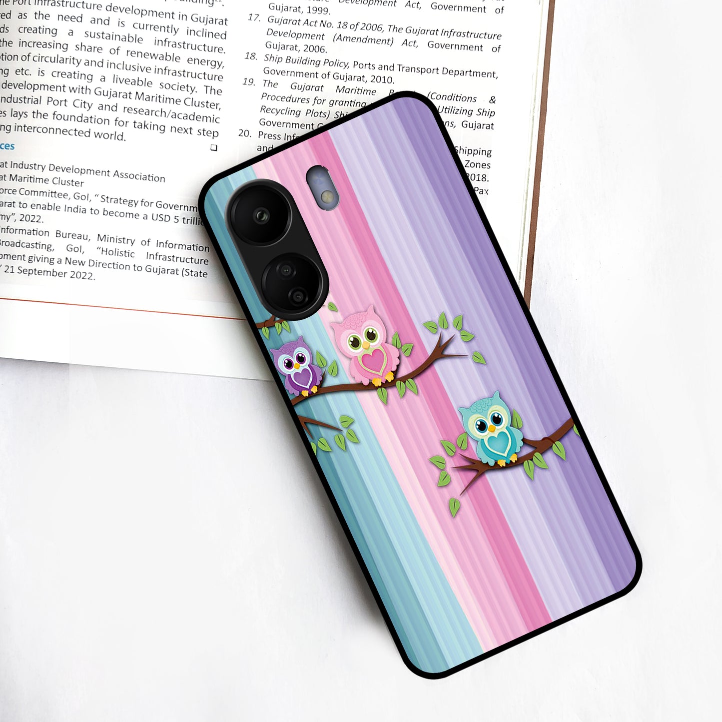 Owl Glossy Metal Case Cover For Redmi ShopOnCliQ