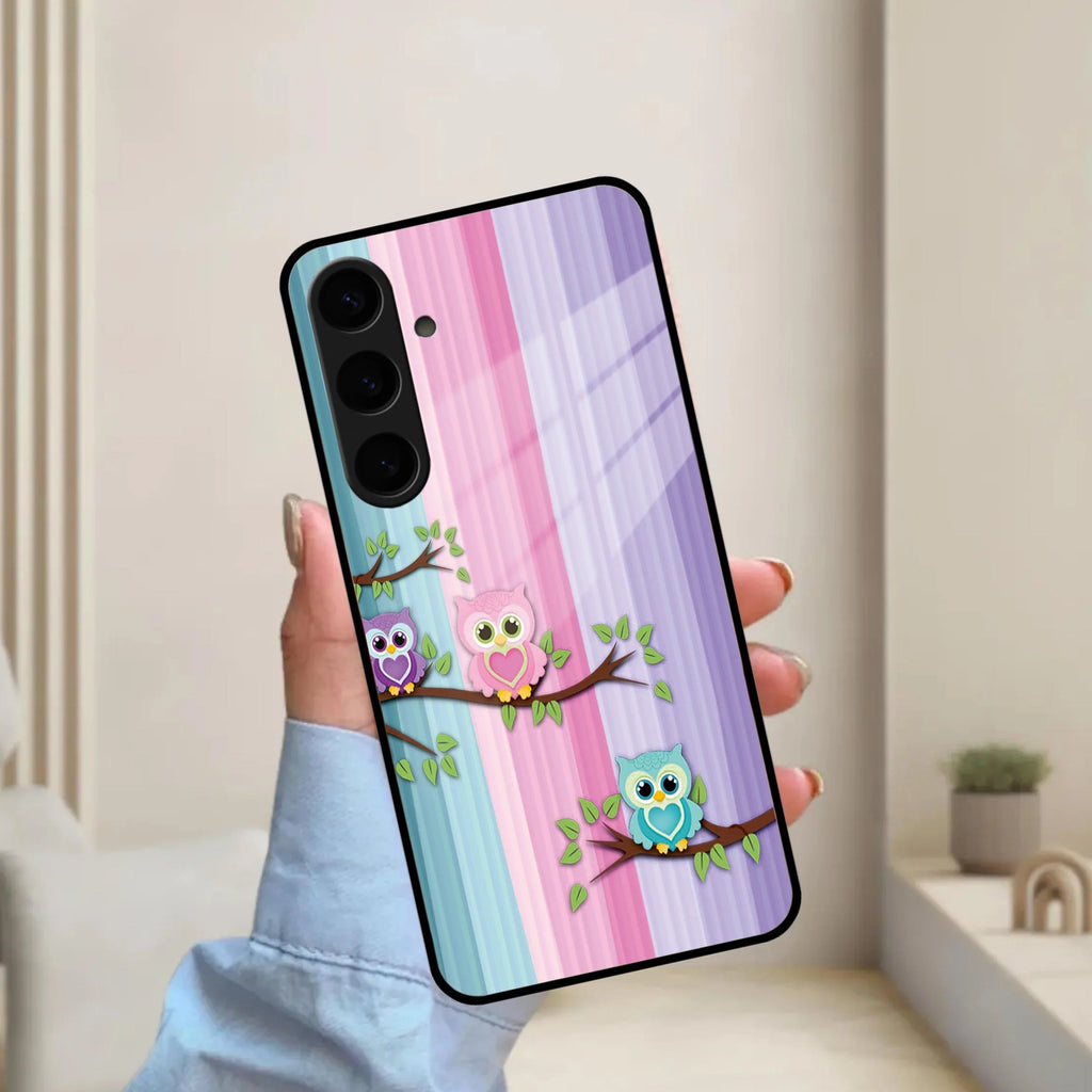 Owl Glossy Metal Case Cover For Samsung - ShopOnCliQ