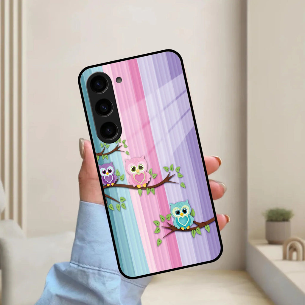 Owl Glossy Metal Case Cover For Samsung - ShopOnCliQ