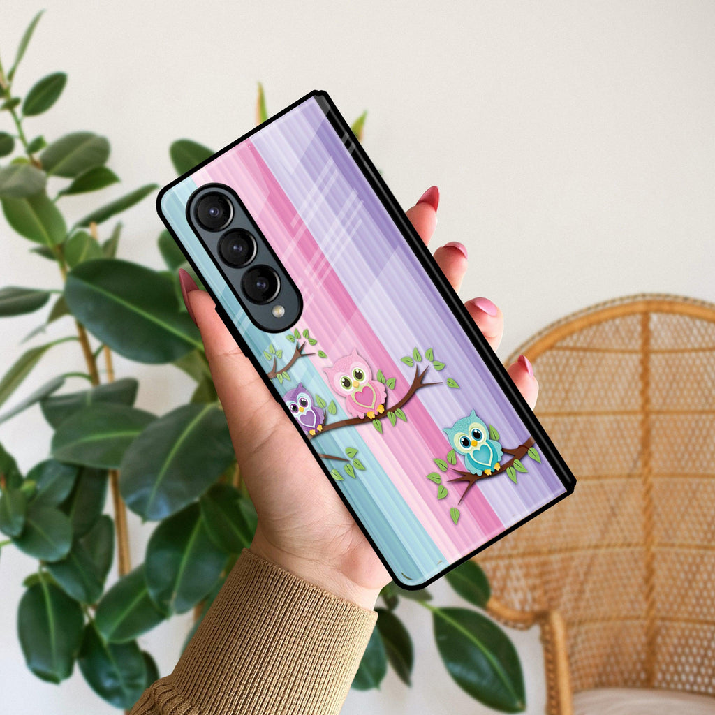 Owl Glossy Metal Case Cover For Samsung - ShopOnCliQ