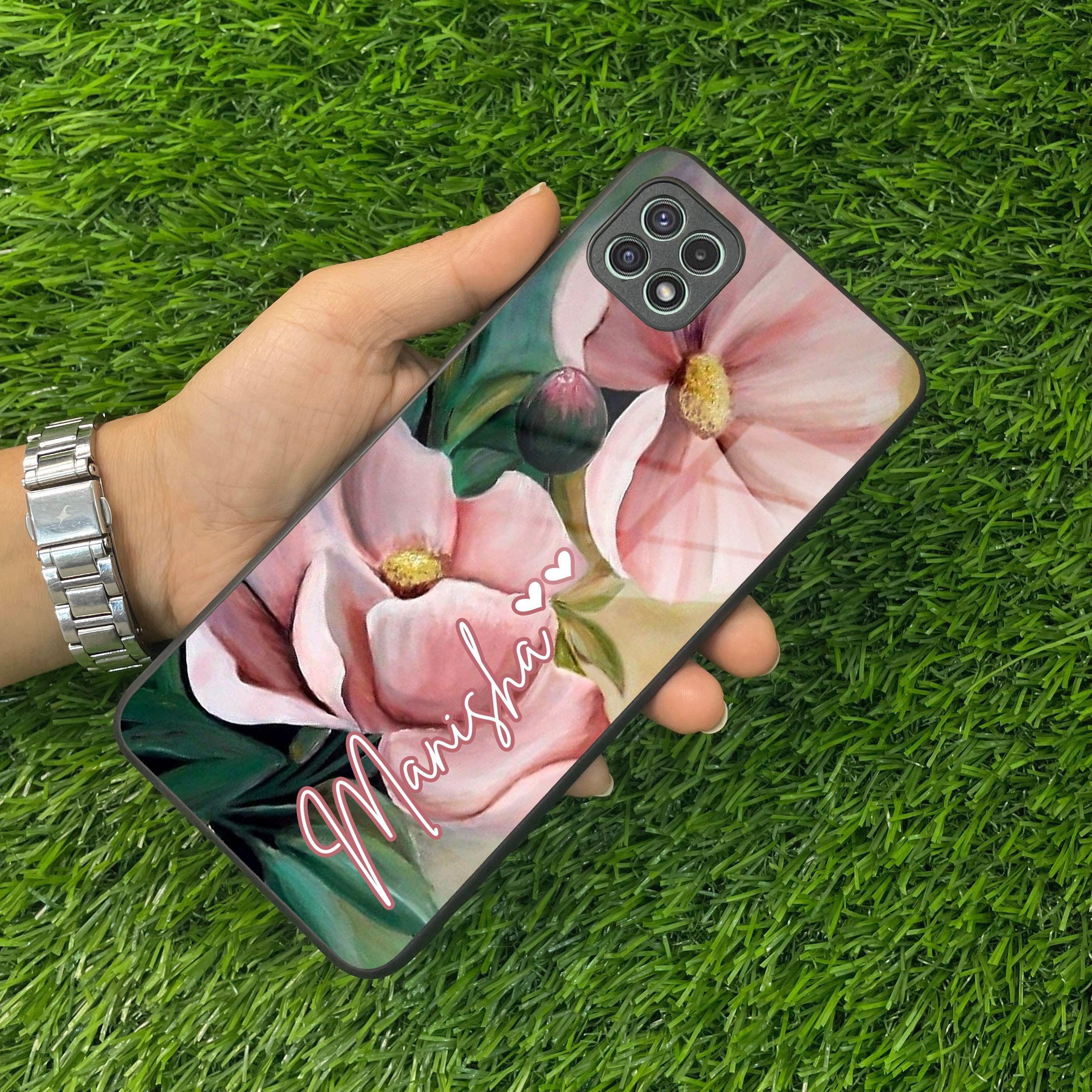 Paint Floral Poster Customize Glass Case Cover For Samsung - ShopOnCliQ