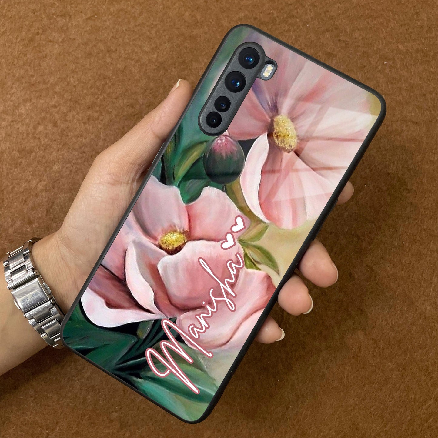 Paint Floral Poster Glass Case Cover For OnePlus ShopOnCliQ