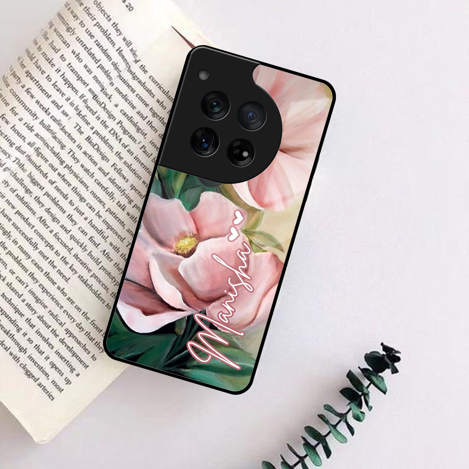 Paint Floral Poster Glass Case Cover For OnePlus ShopOnCliQ