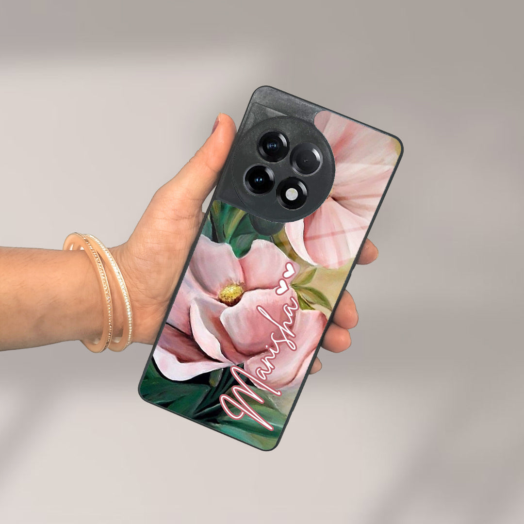 Paint Floral Poster Glass Case Cover For OnePlus ShopOnCliQ