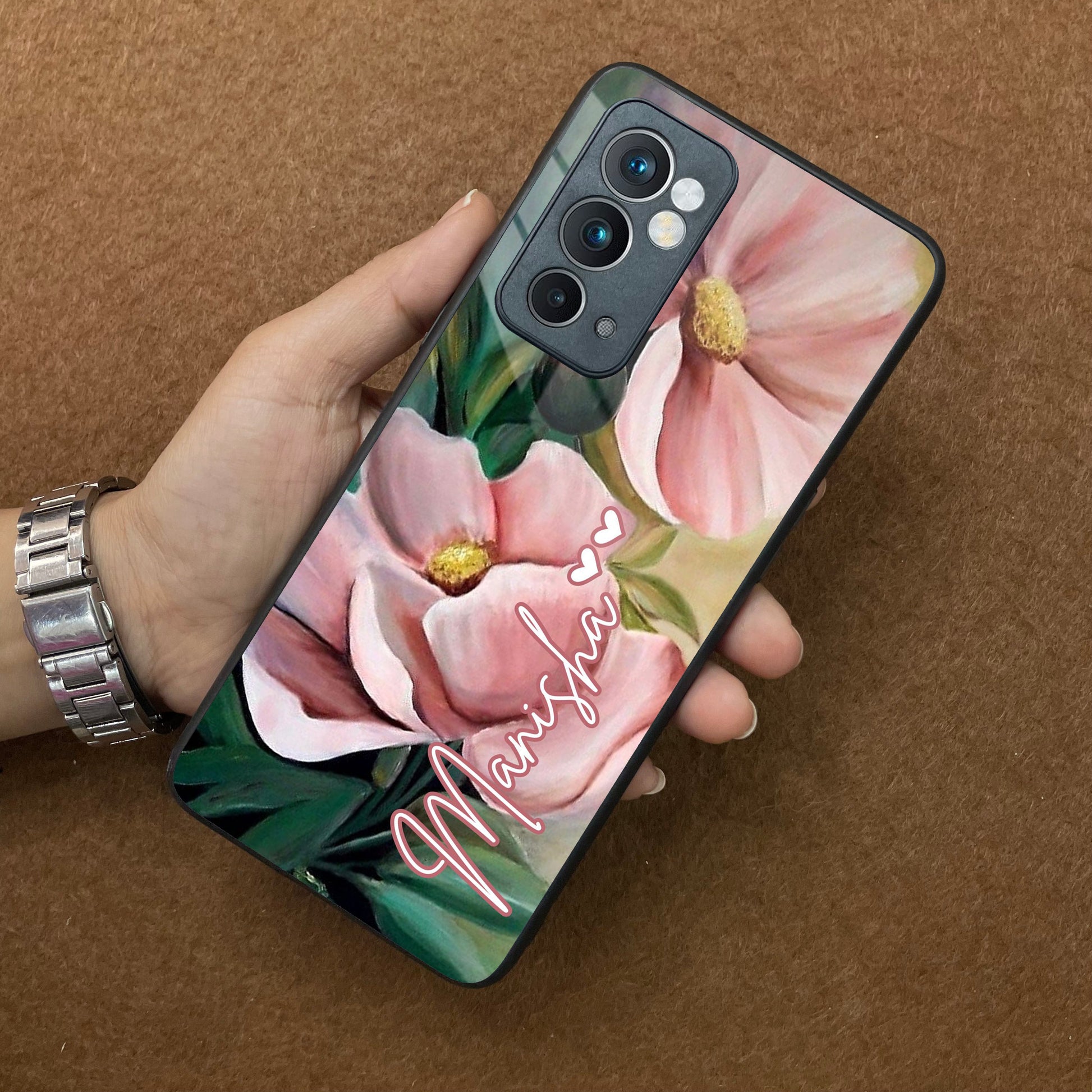 Paint Floral Poster Glass Case Cover For OnePlus ShopOnCliQ