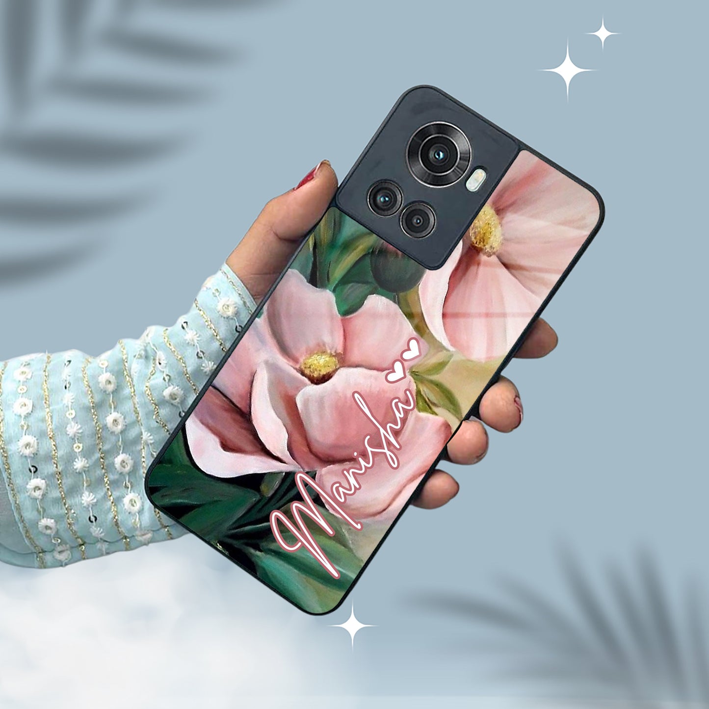 Paint Floral Poster Glass Case Cover For OnePlus ShopOnCliQ