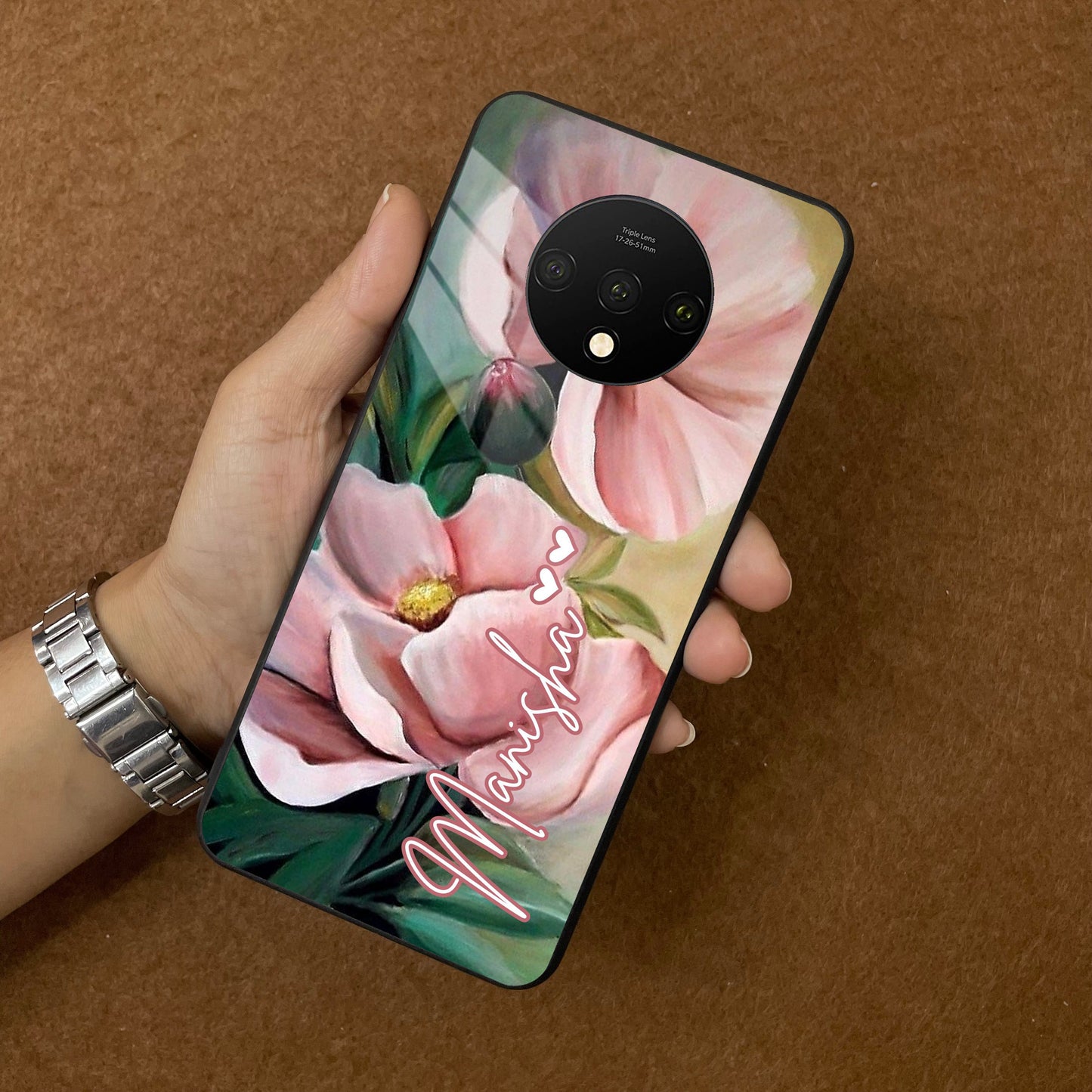 Paint Floral Poster Glass Case Cover For OnePlus ShopOnCliQ