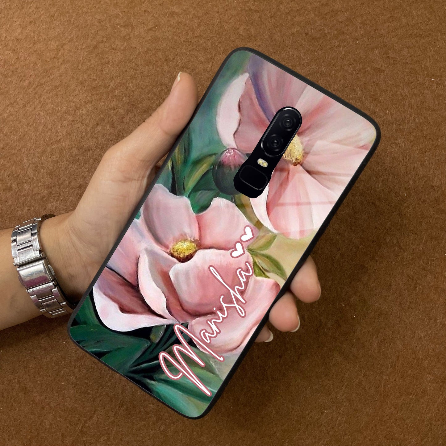 Paint Floral Poster Glass Case Cover For OnePlus ShopOnCliQ