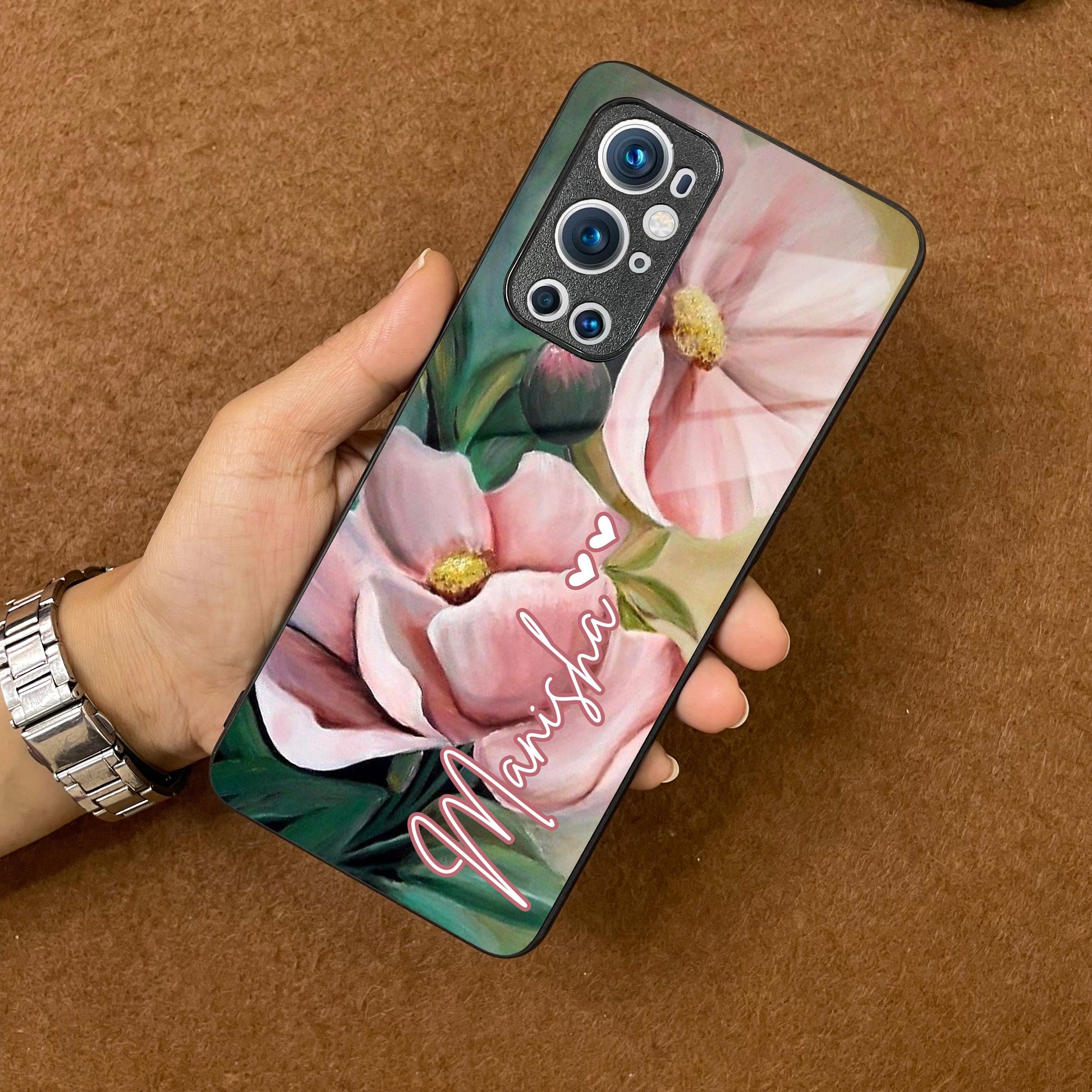 Paint Floral Poster Glass Case Cover For OnePlus ShopOnCliQ