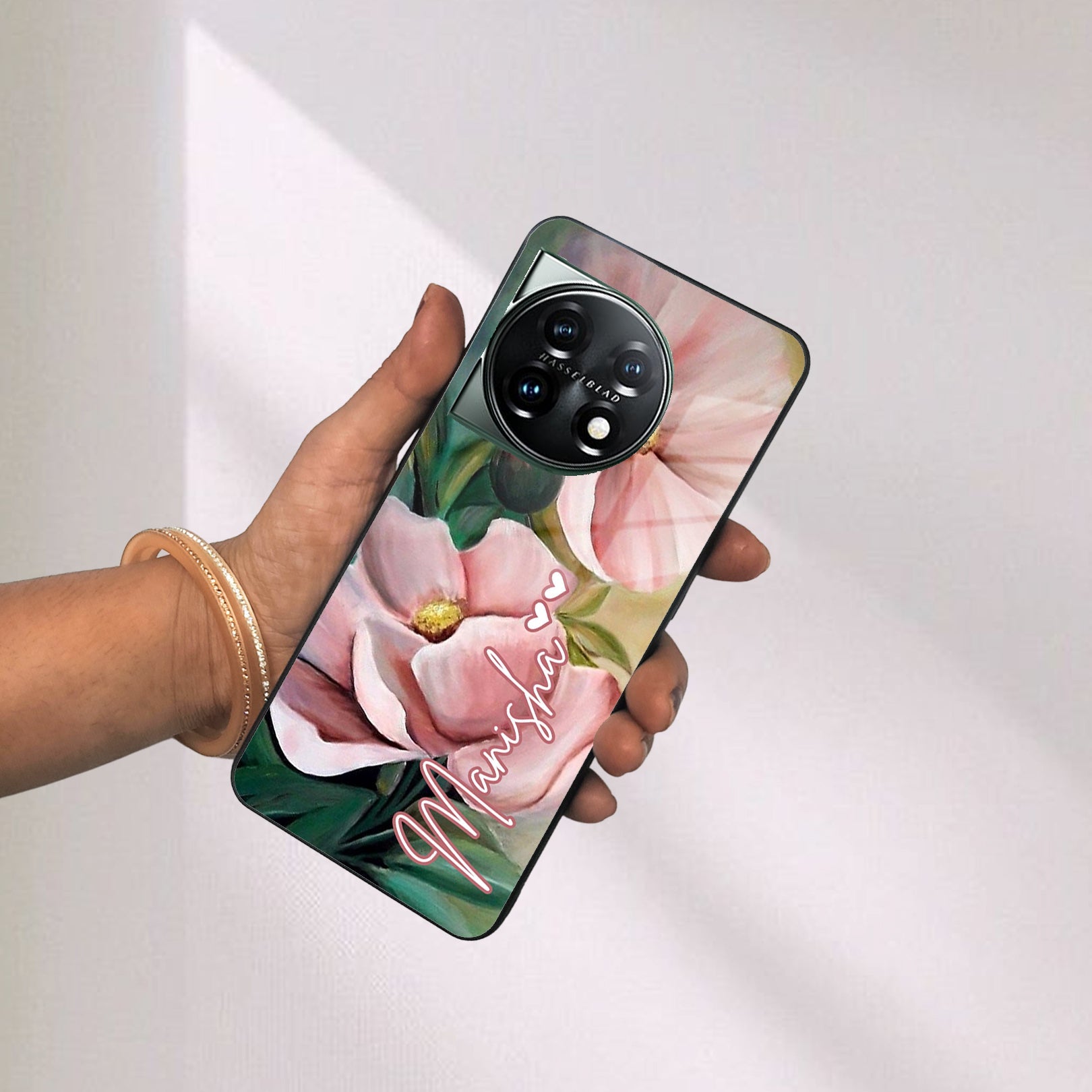 Paint Floral Poster Glass Case Cover For OnePlus ShopOnCliQ