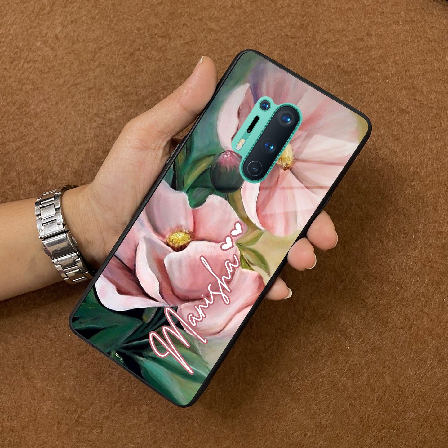 Paint Floral Poster Glass Case Cover For OnePlus ShopOnCliQ