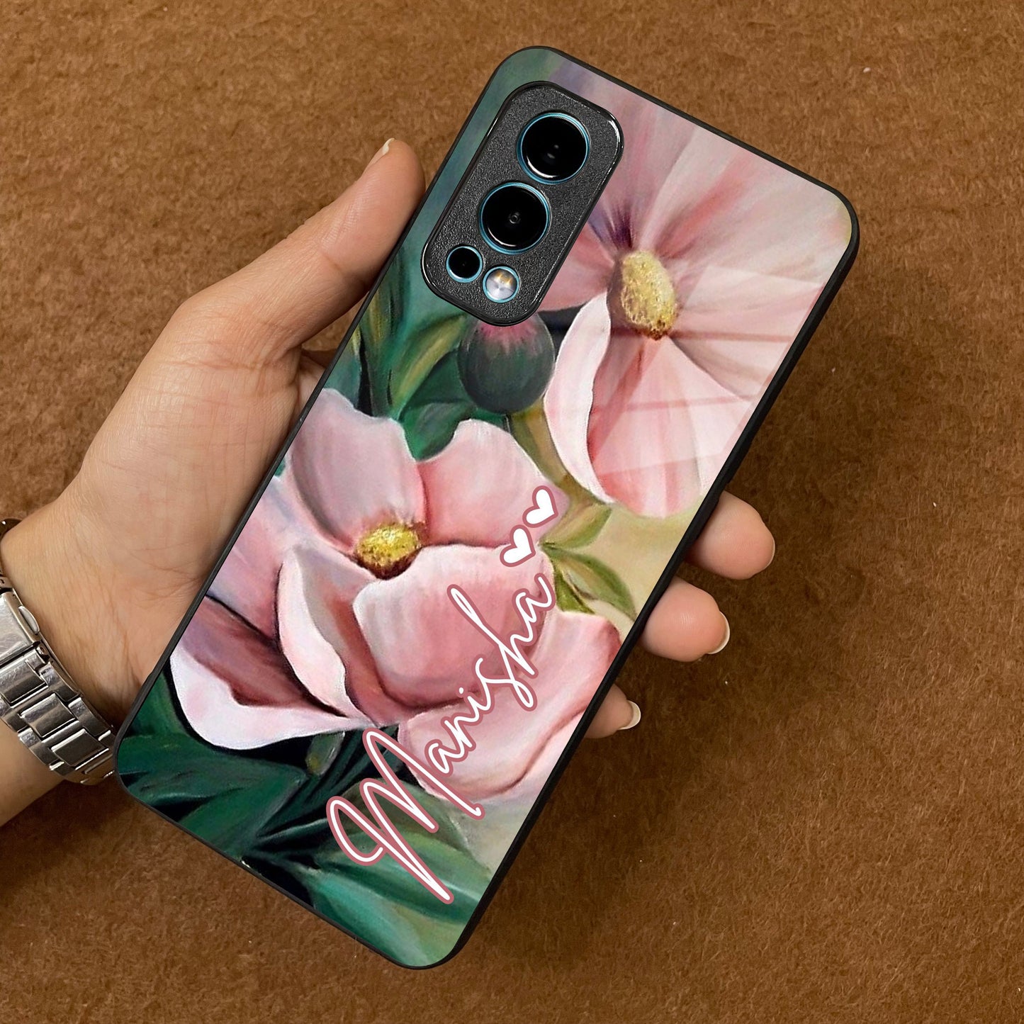 Paint Floral Poster Glass Case Cover For OnePlus ShopOnCliQ