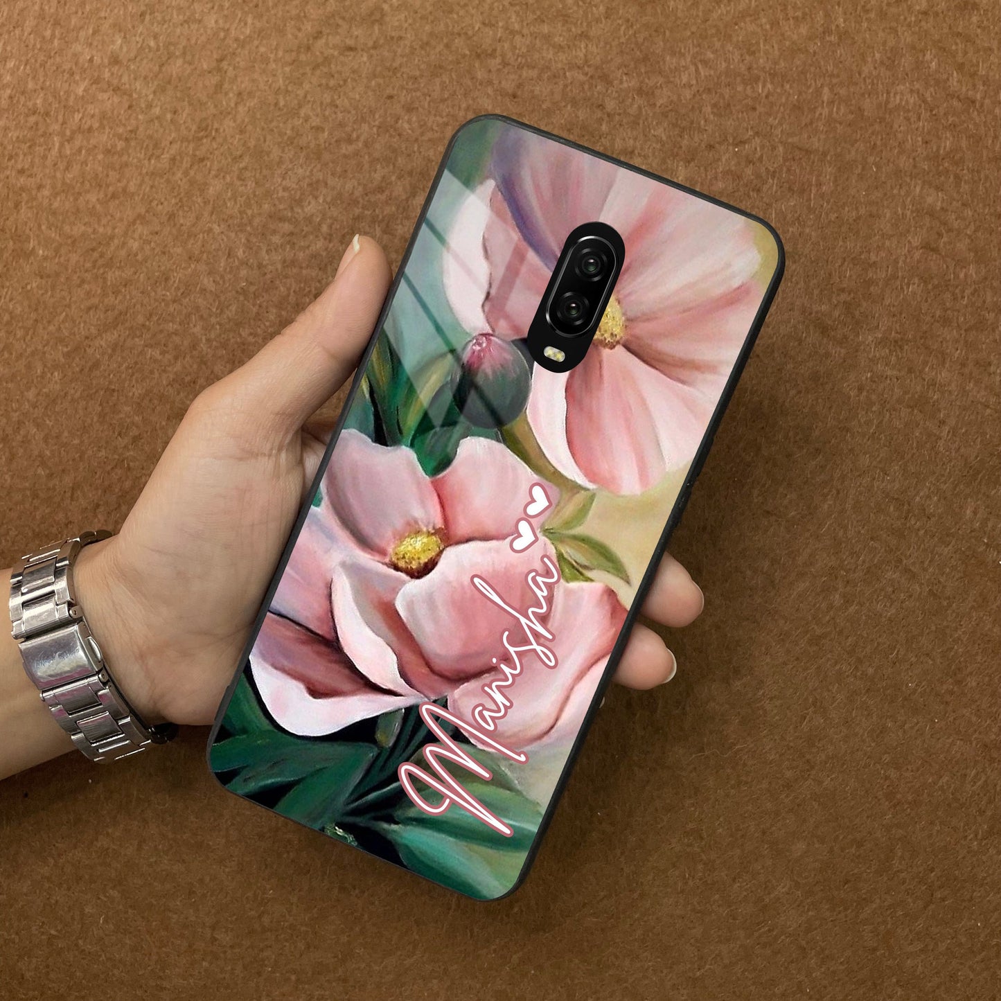 Paint Floral Poster Glass Case Cover For OnePlus ShopOnCliQ