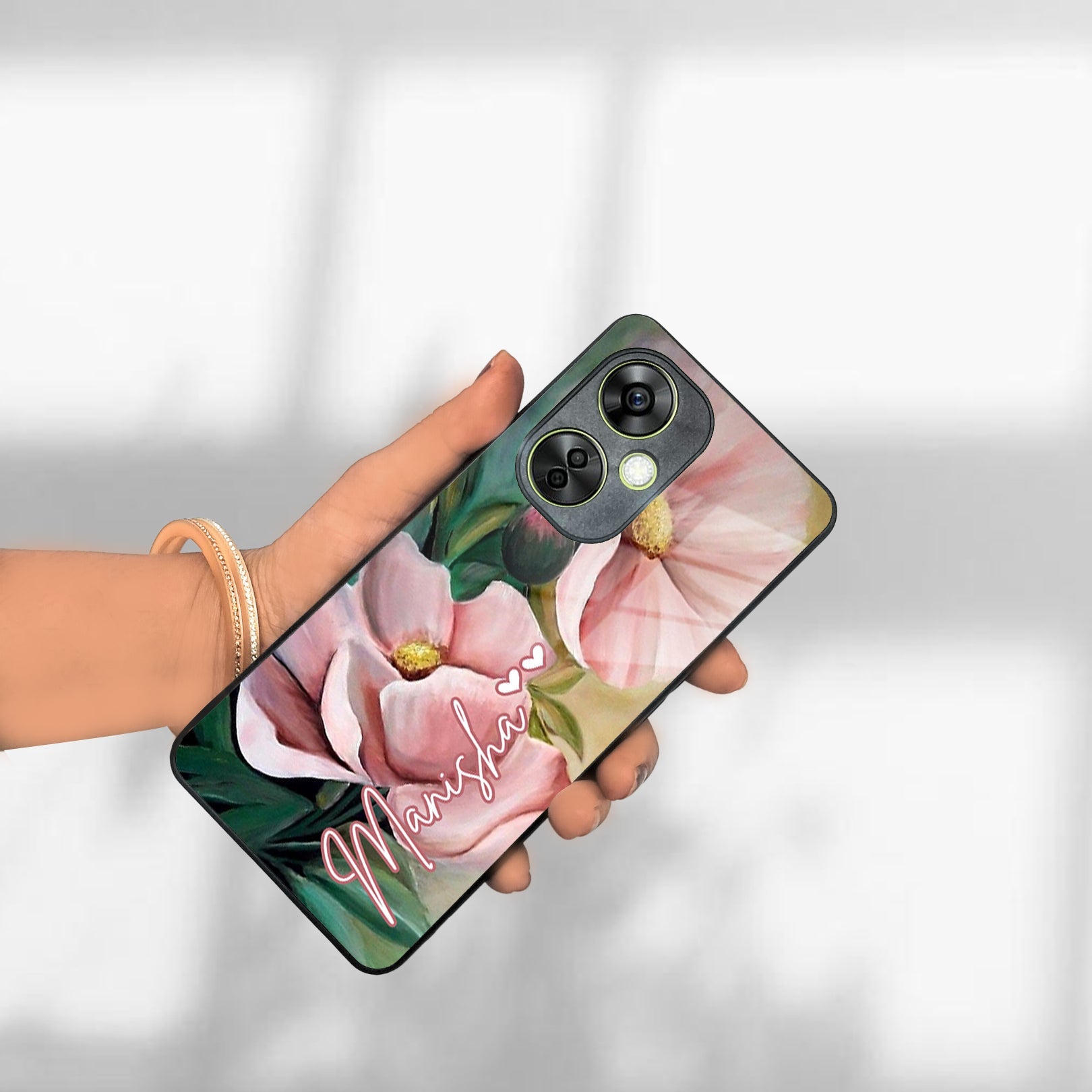 Paint Floral Poster Glass Case Cover For OnePlus ShopOnCliQ