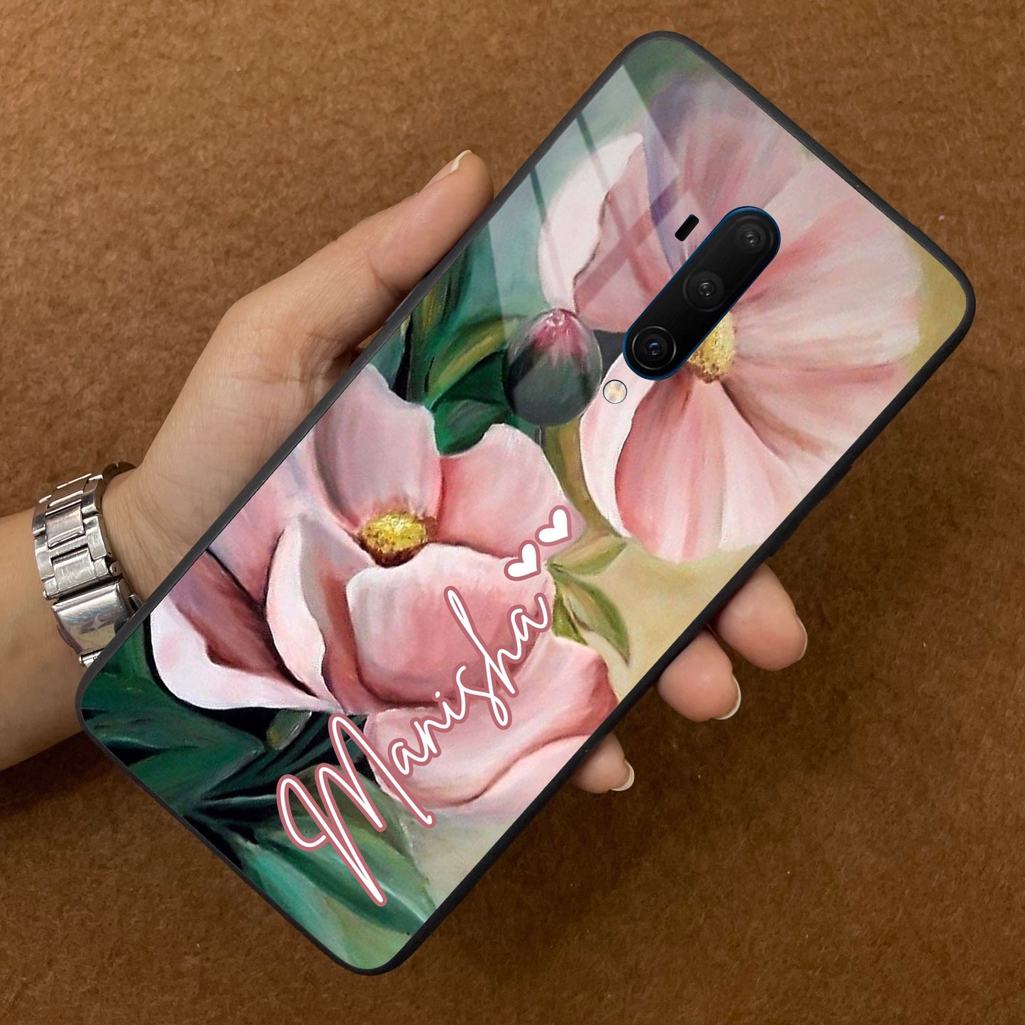 Paint Floral Poster Glass Case Cover For OnePlus ShopOnCliQ