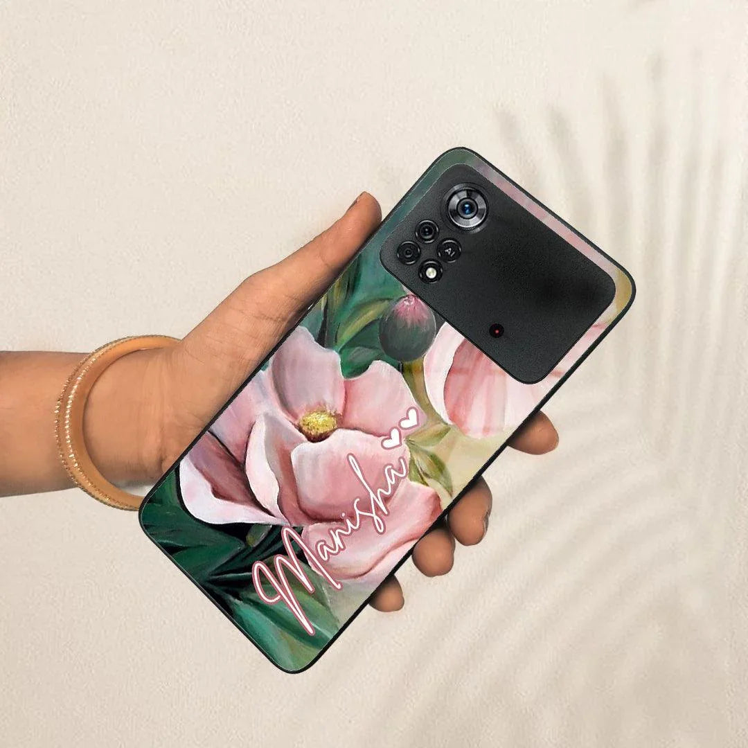 Paint Floral Poster Glass Case Cover For Poco - ShopOnCliQ