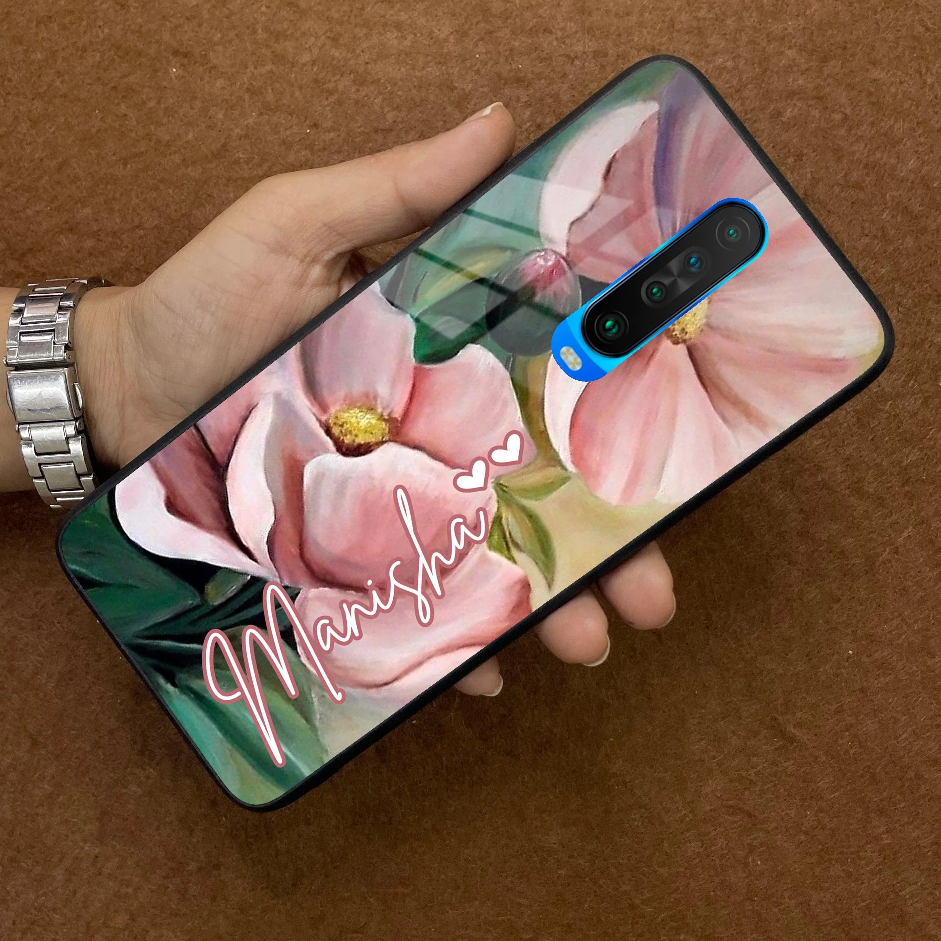 Paint Floral Poster Glass Case Cover For Poco - ShopOnCliQ