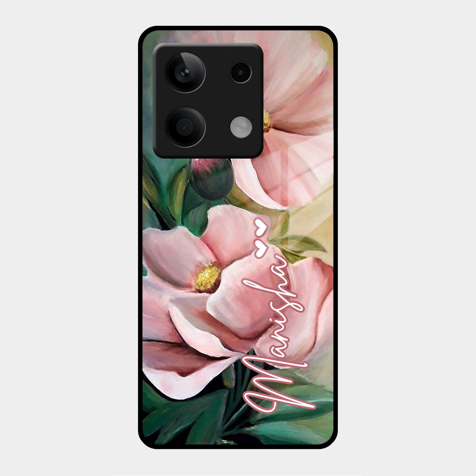 Paint Floral Poster Glass Case Cover For Poco ShopOnCliQ