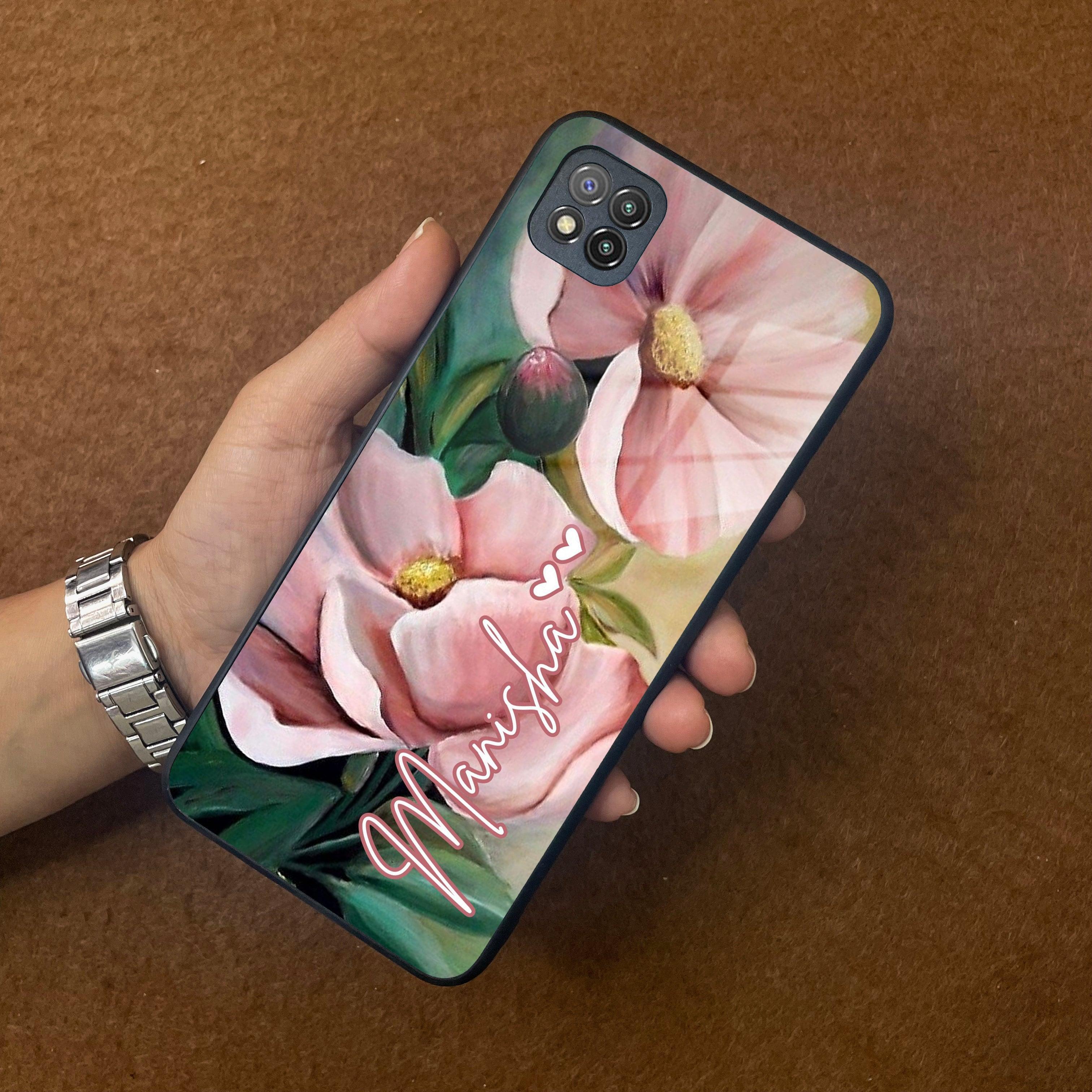 Paint Floral Poster Glass Case Cover For Poco - ShopOnCliQ