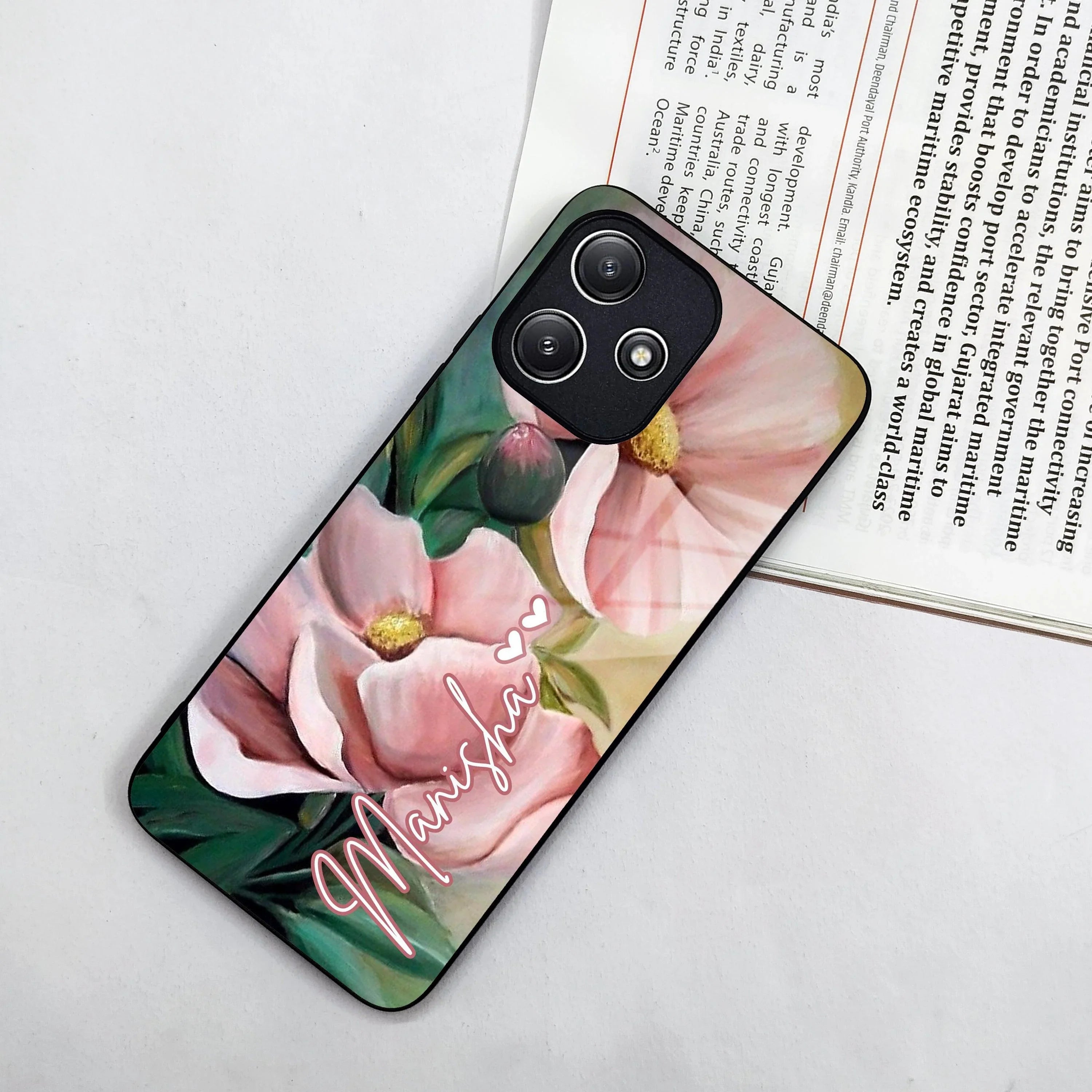 Paint Floral Poster Glass Case Cover For Poco - ShopOnCliQ
