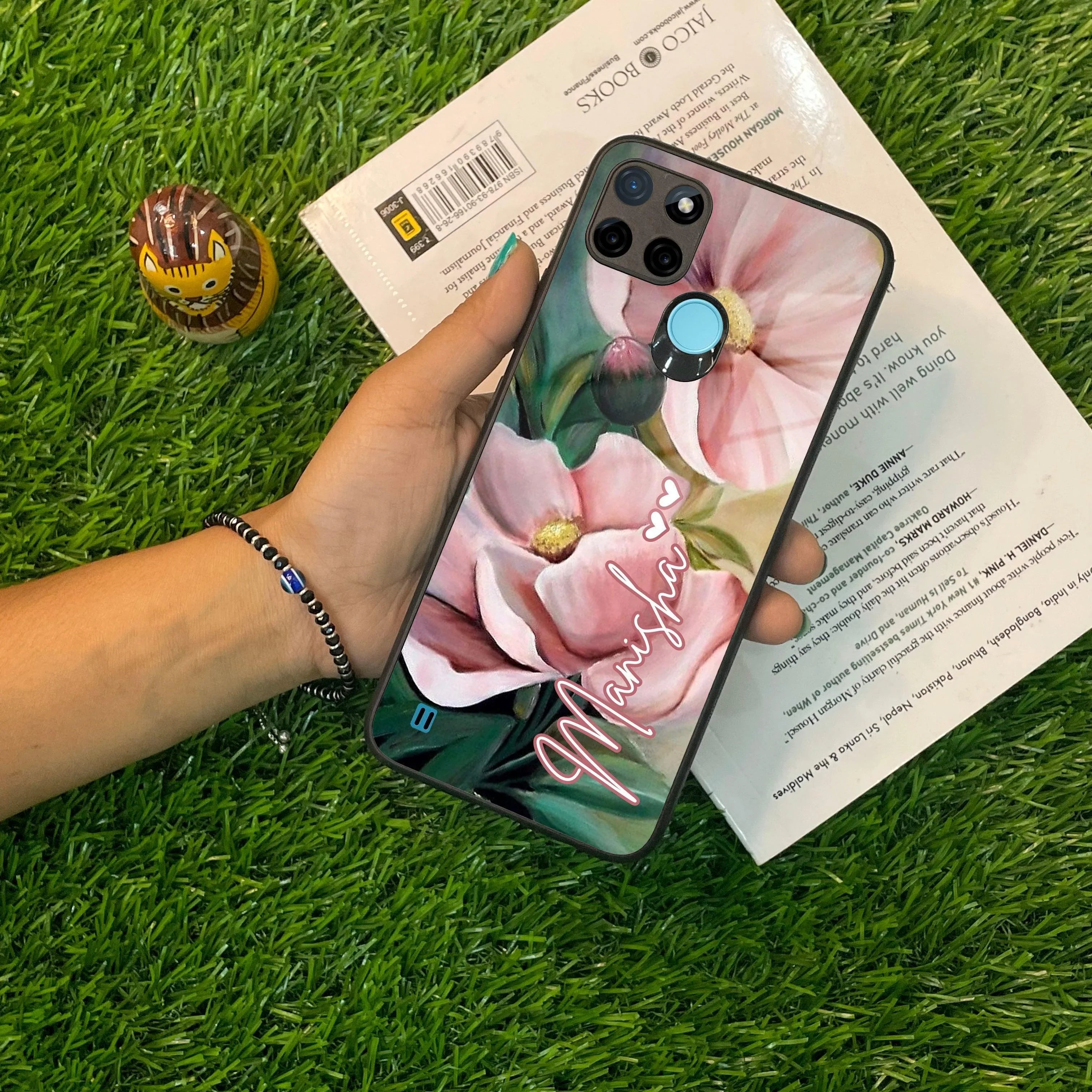 Paint Floral Poster Glass Case Cover For Realme/Narzo - ShopOnCliQ